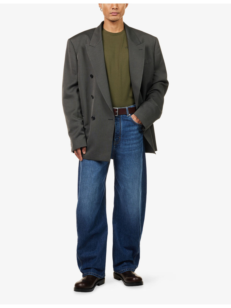 Givenchy Twisted-Seam Wide-Leg Denim Jeans outlook