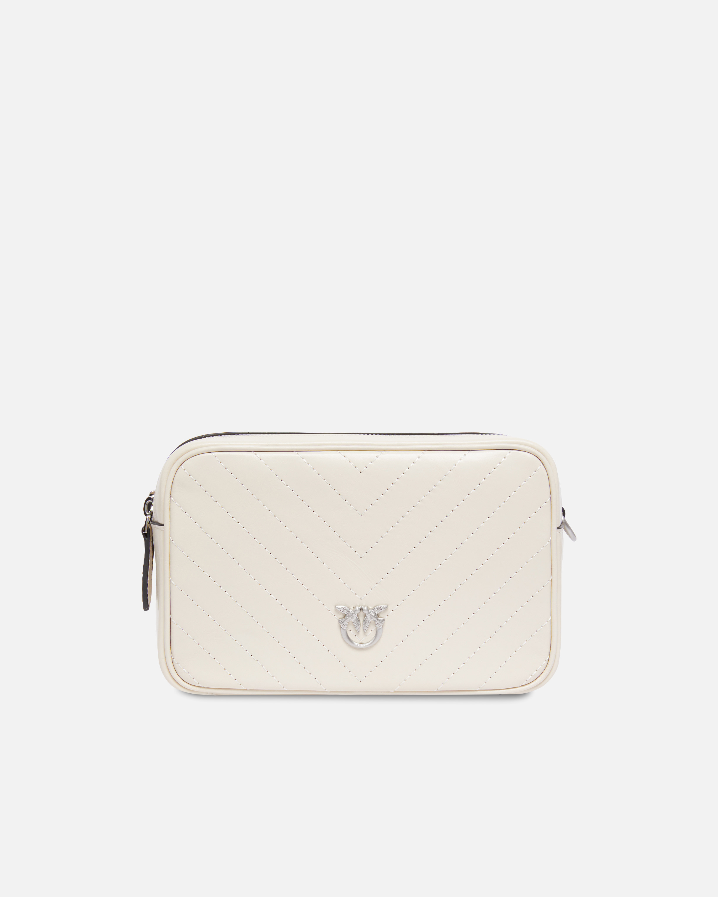 MEDIUM CHEVRON LEATHER CAMERA BAG WITH STRAP - 1