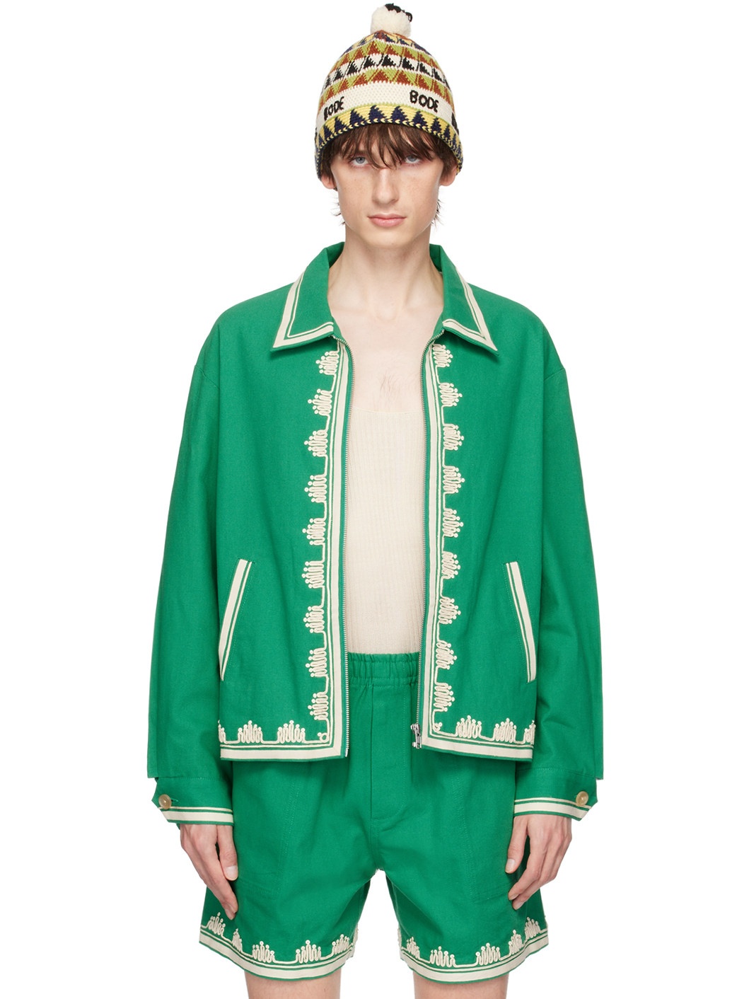 Green Ripple Appliqué Jacket - 1