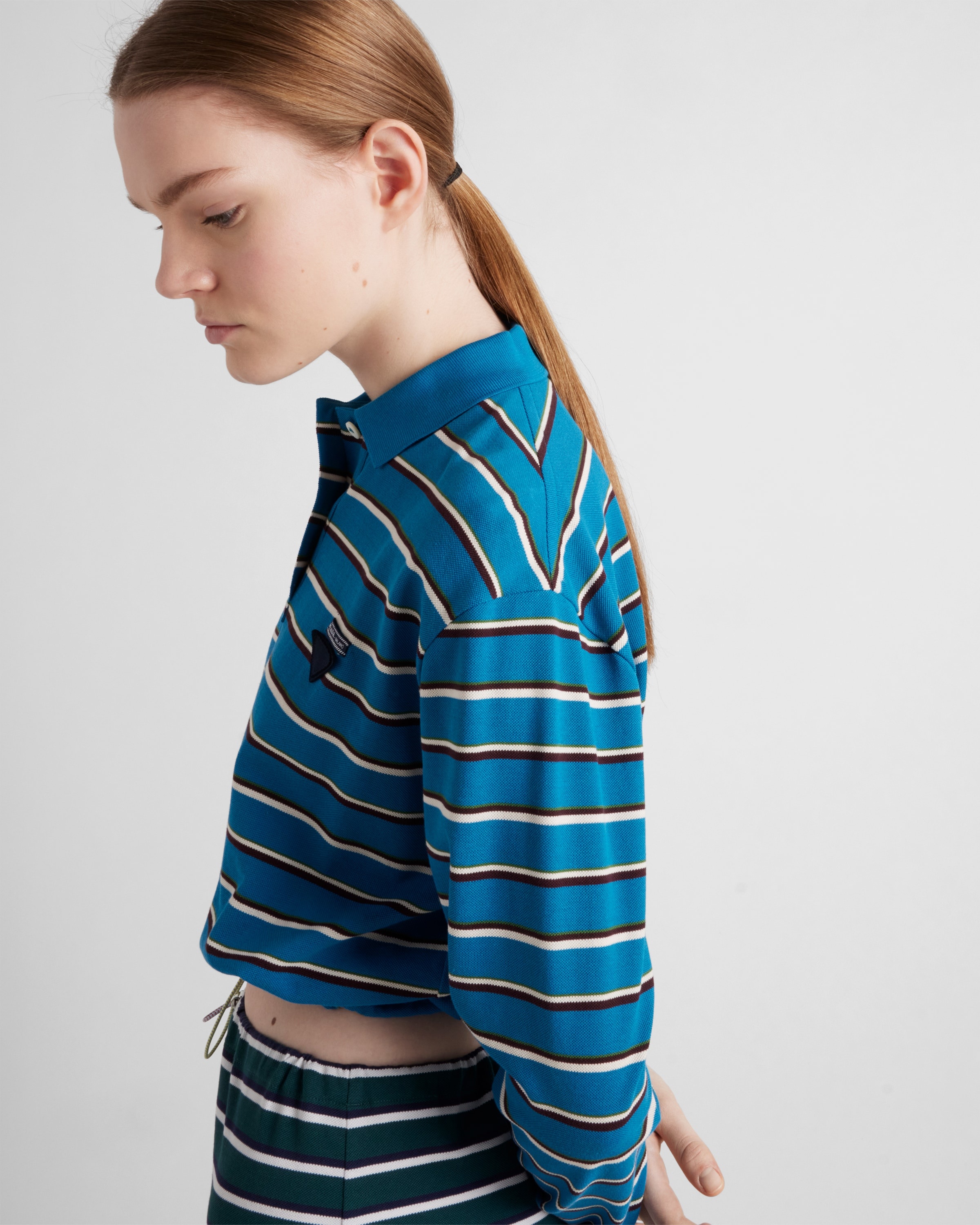 Striped piqué polo shirt - 6