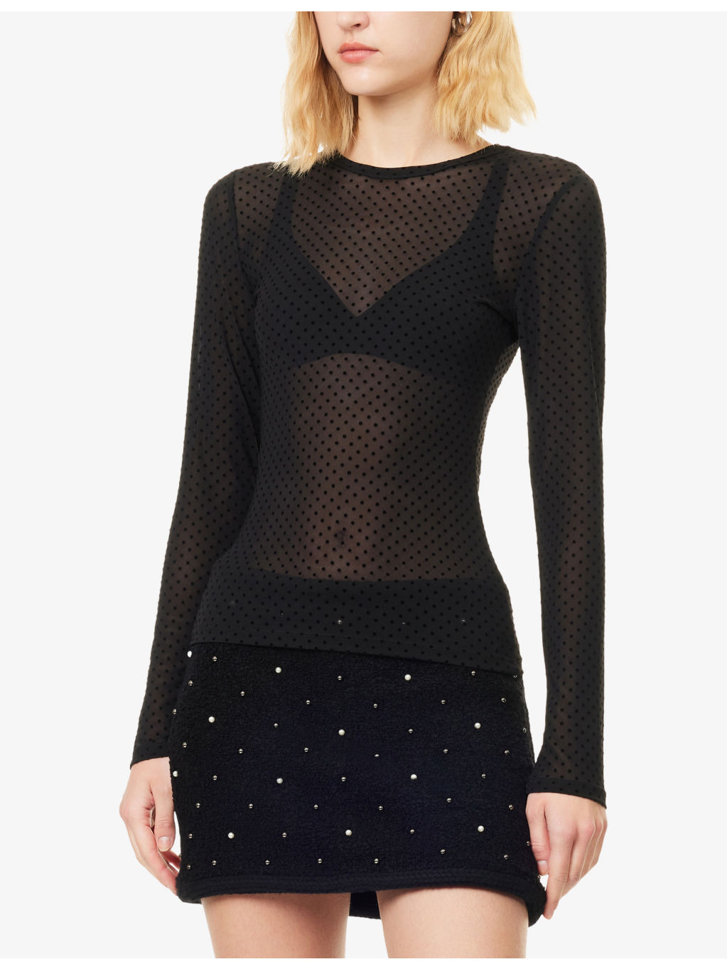 The Mesh Polka Dot Top - 3