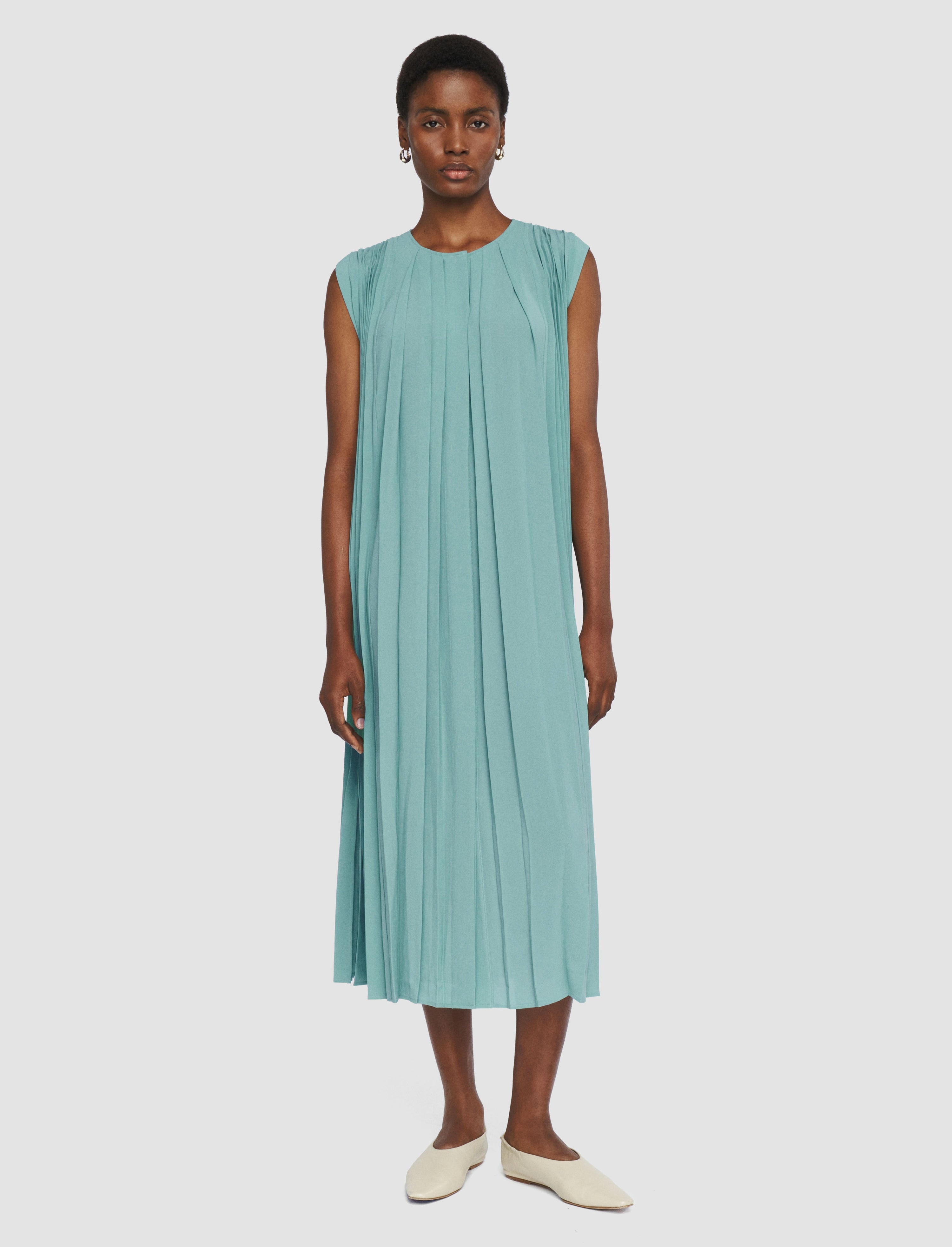 Davide Airy Plissé Dress - 7