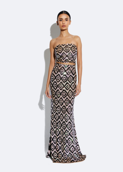 LAPOINTE Graphic Sequin Maxi Skirt outlook