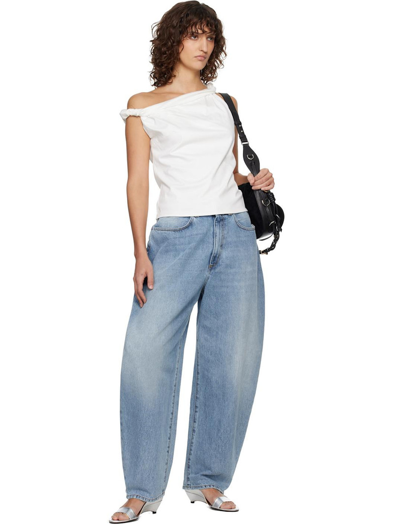 RÓHE Off-White Sculptural Cotton Silk Top outlook