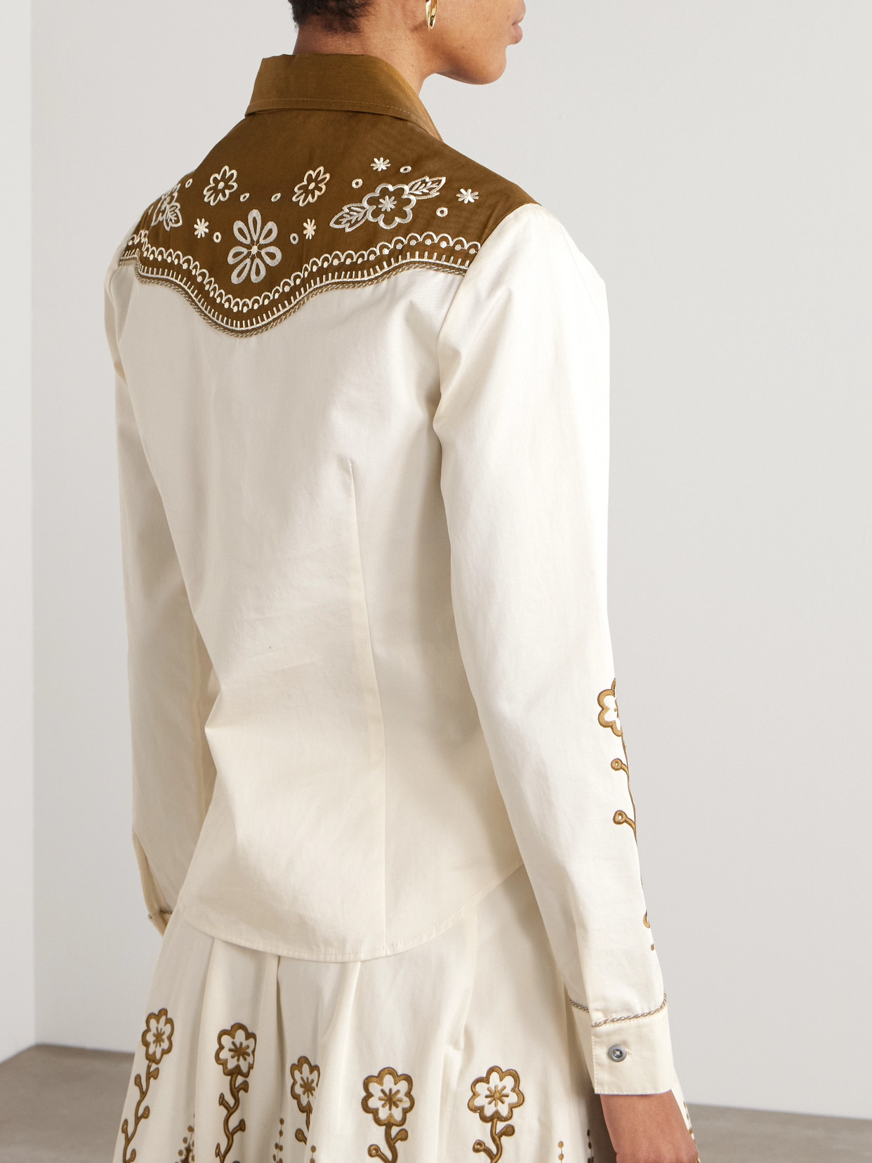 Rodeo Embroidered Cotton-drill Shirt - 3