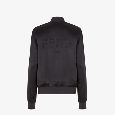 FENDI Black satin sweatshirt and pants outlook