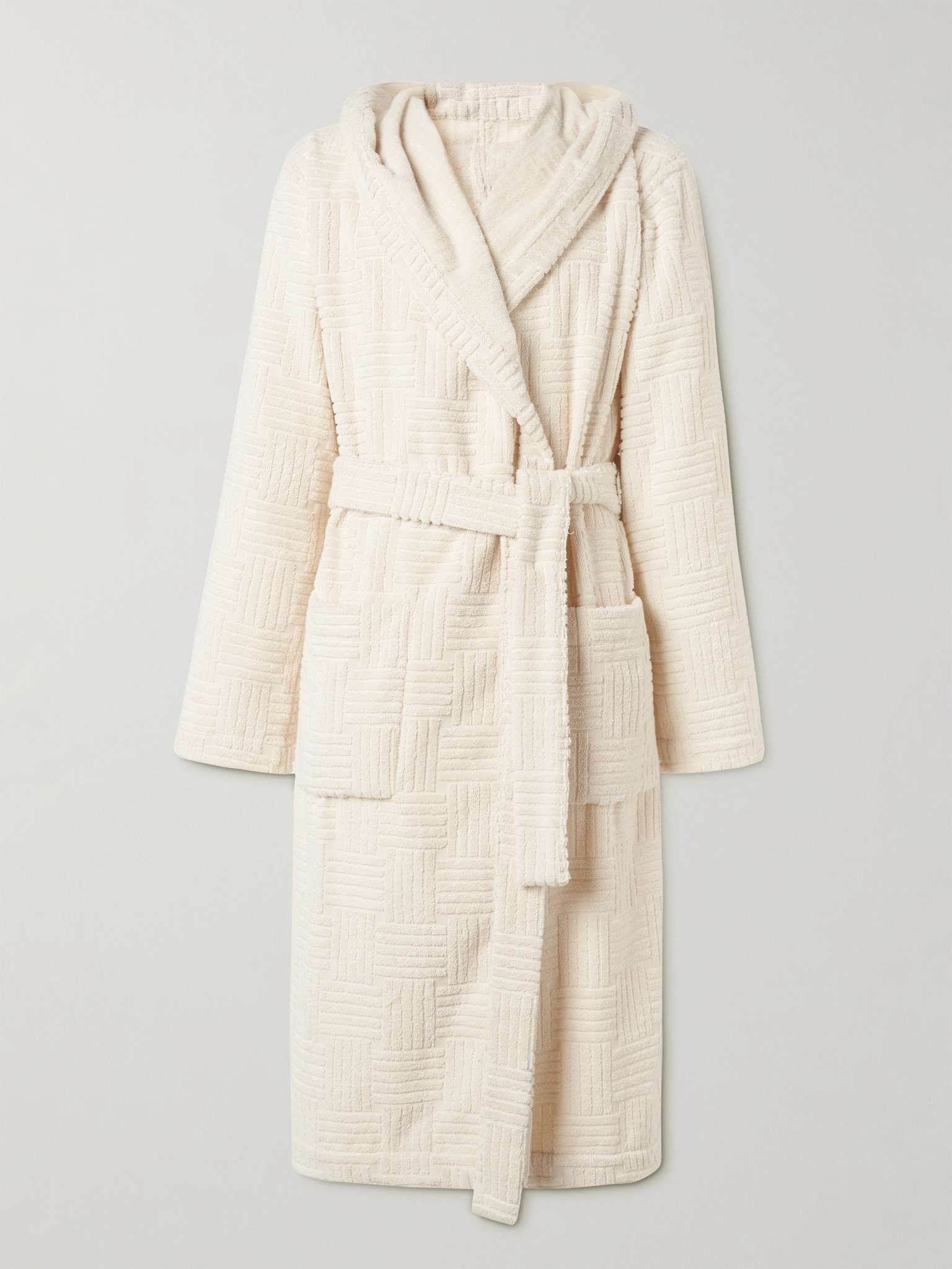 Cotton-Terry Hooded Robe - 1