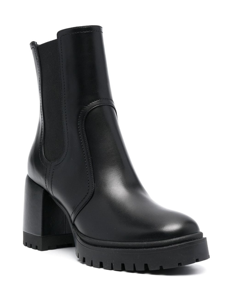 CASADEI Nancy 75mm block-heel leather boots outlook