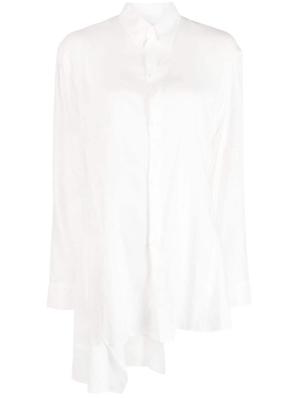 asymmetric spread-collar shirt - 2