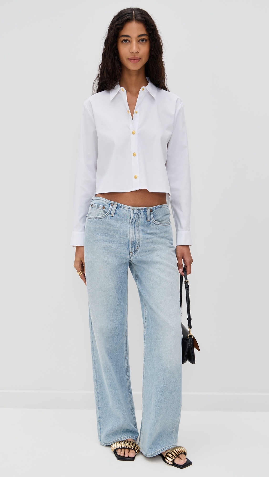 Cosette Crop High Low Shirt - 4