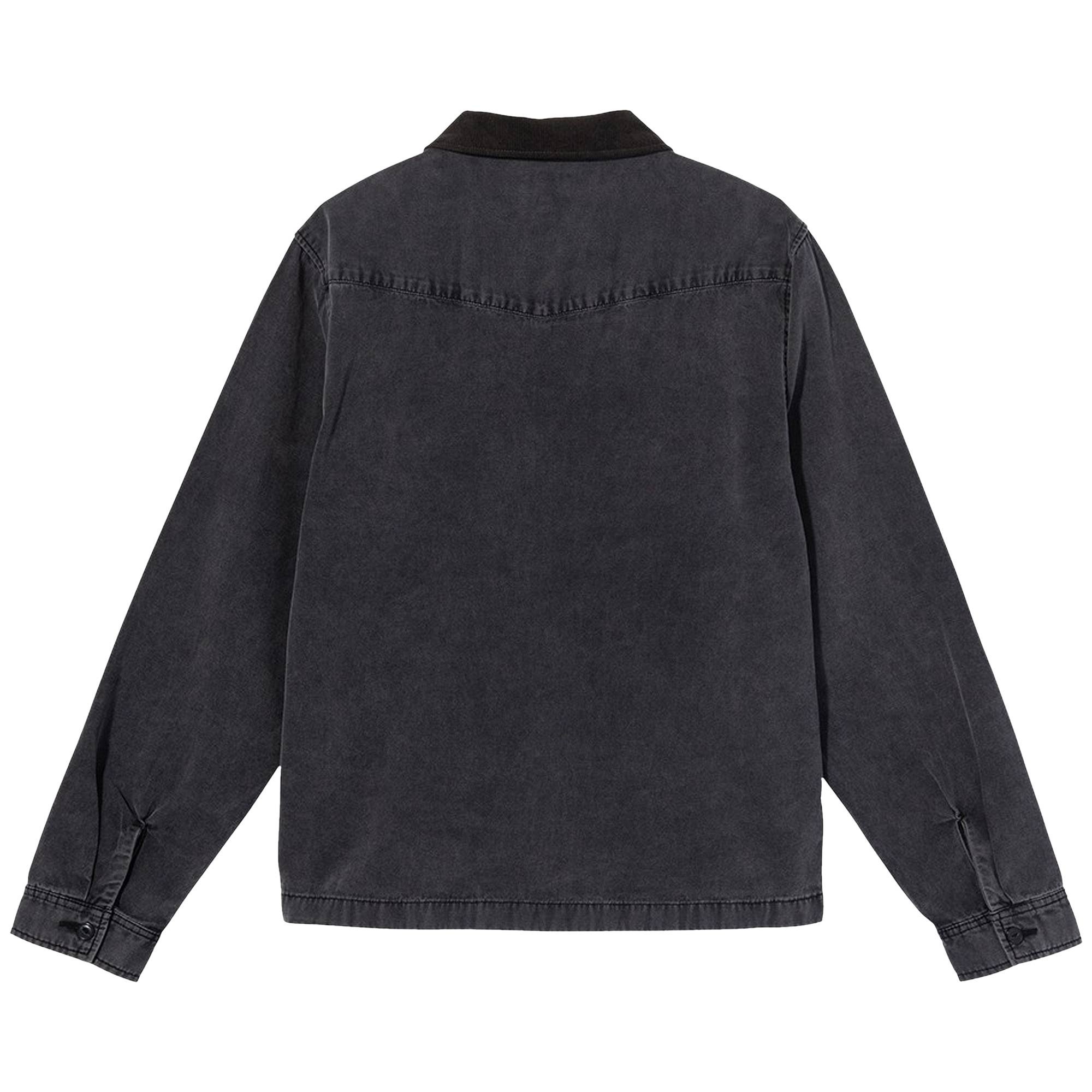 Stussy Washed Canvas Work Shirt 'Black' - 2