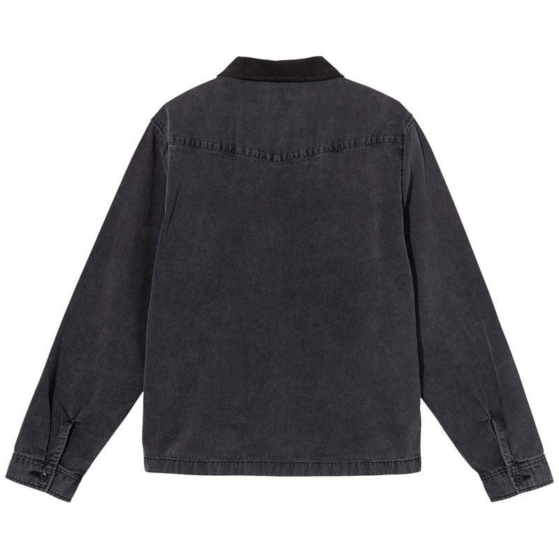 Stüssy Stussy Washed Canvas Work Shirt 'Black' outlook