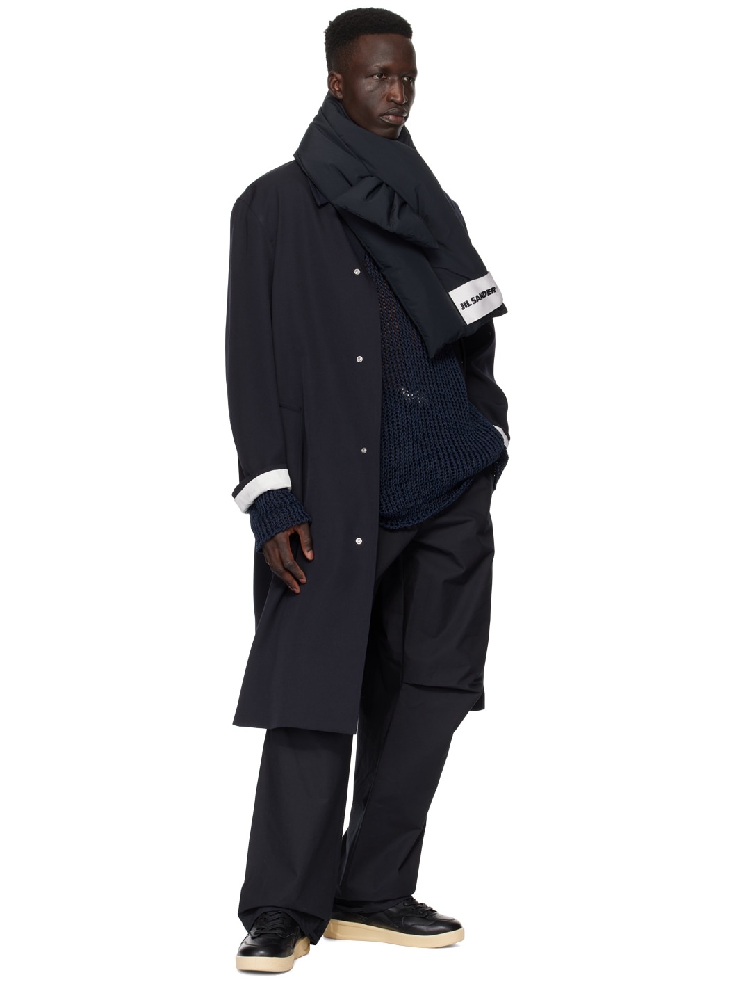Jil Sander Navy Patch Sweater | REVERSIBLE