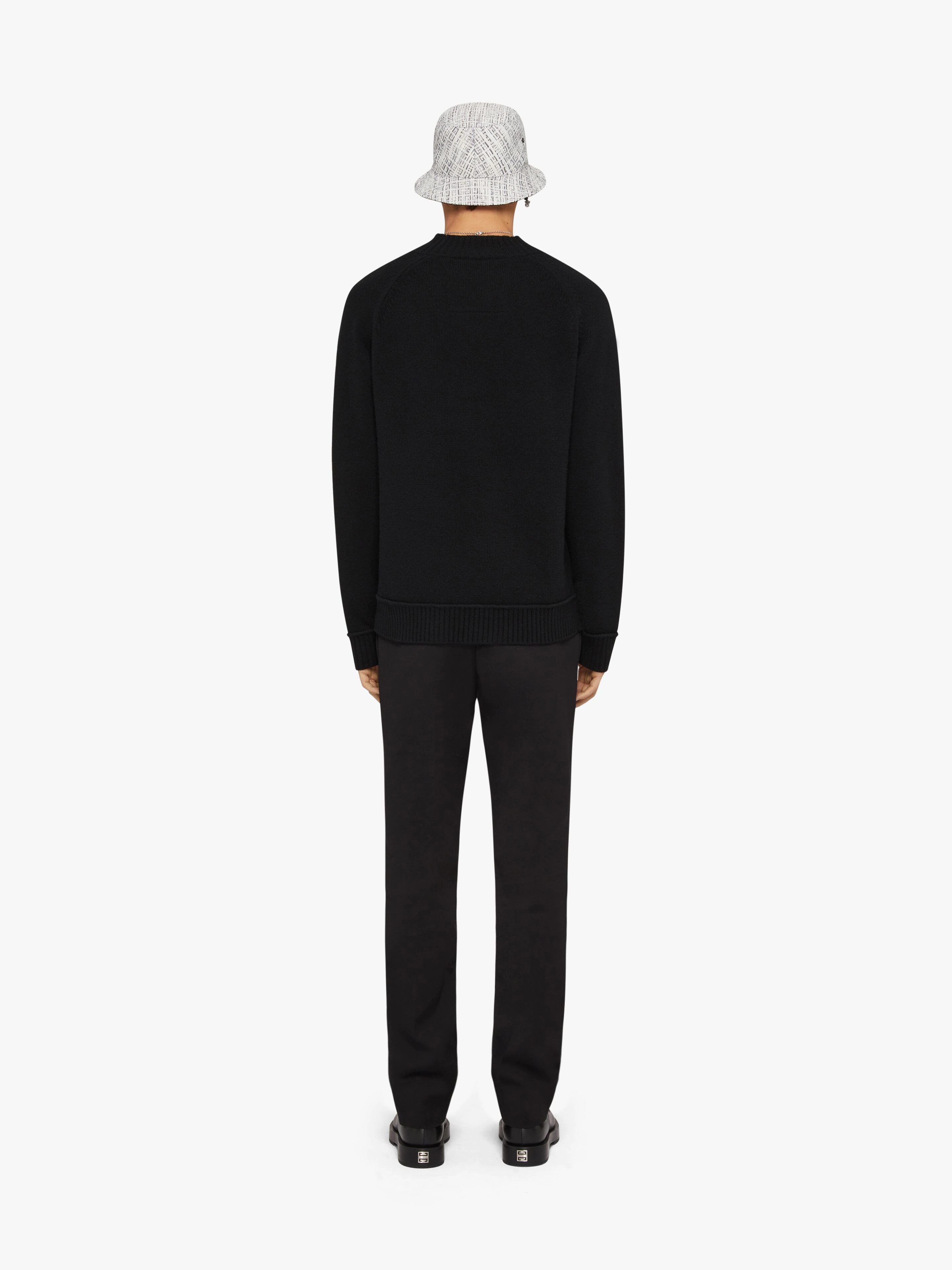 SWEATER IN EMBROIDERED WOOL WITH ZIPS - 4