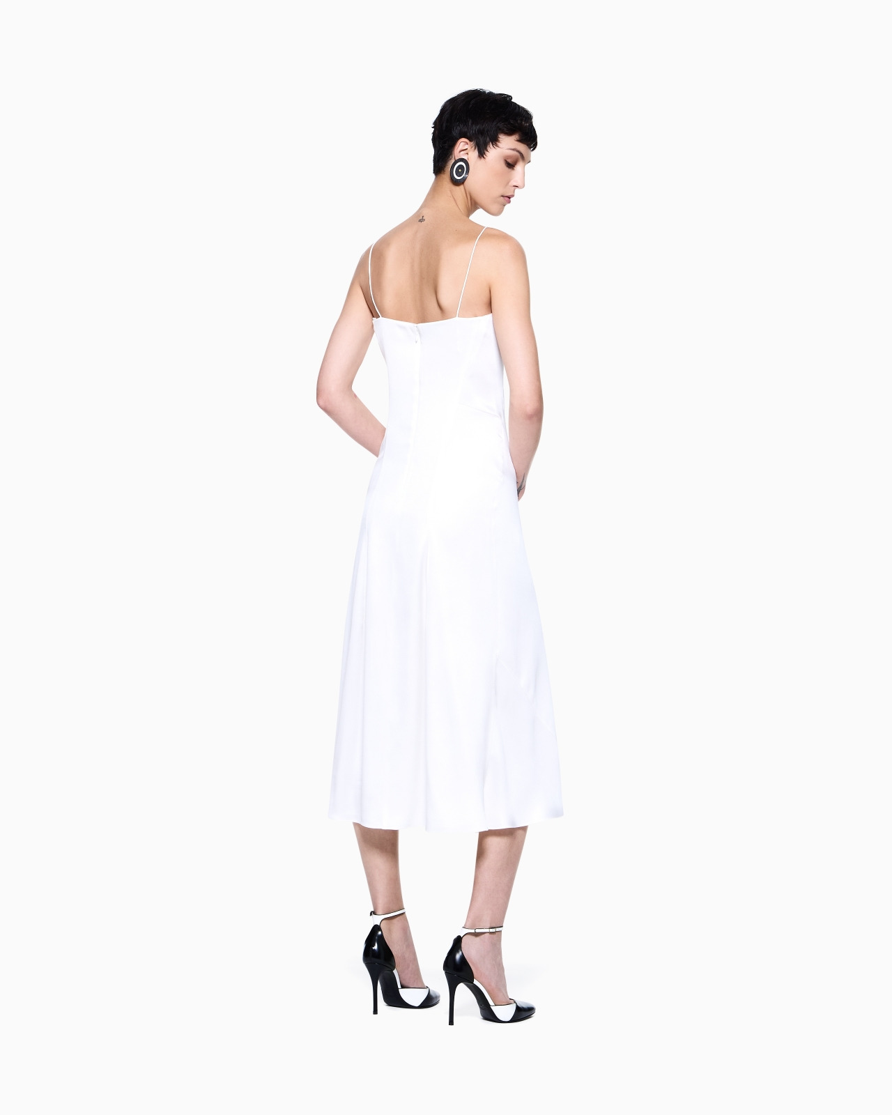 MIDI DRESS IN DOUBLE-SIDED SILK SATIN - 3