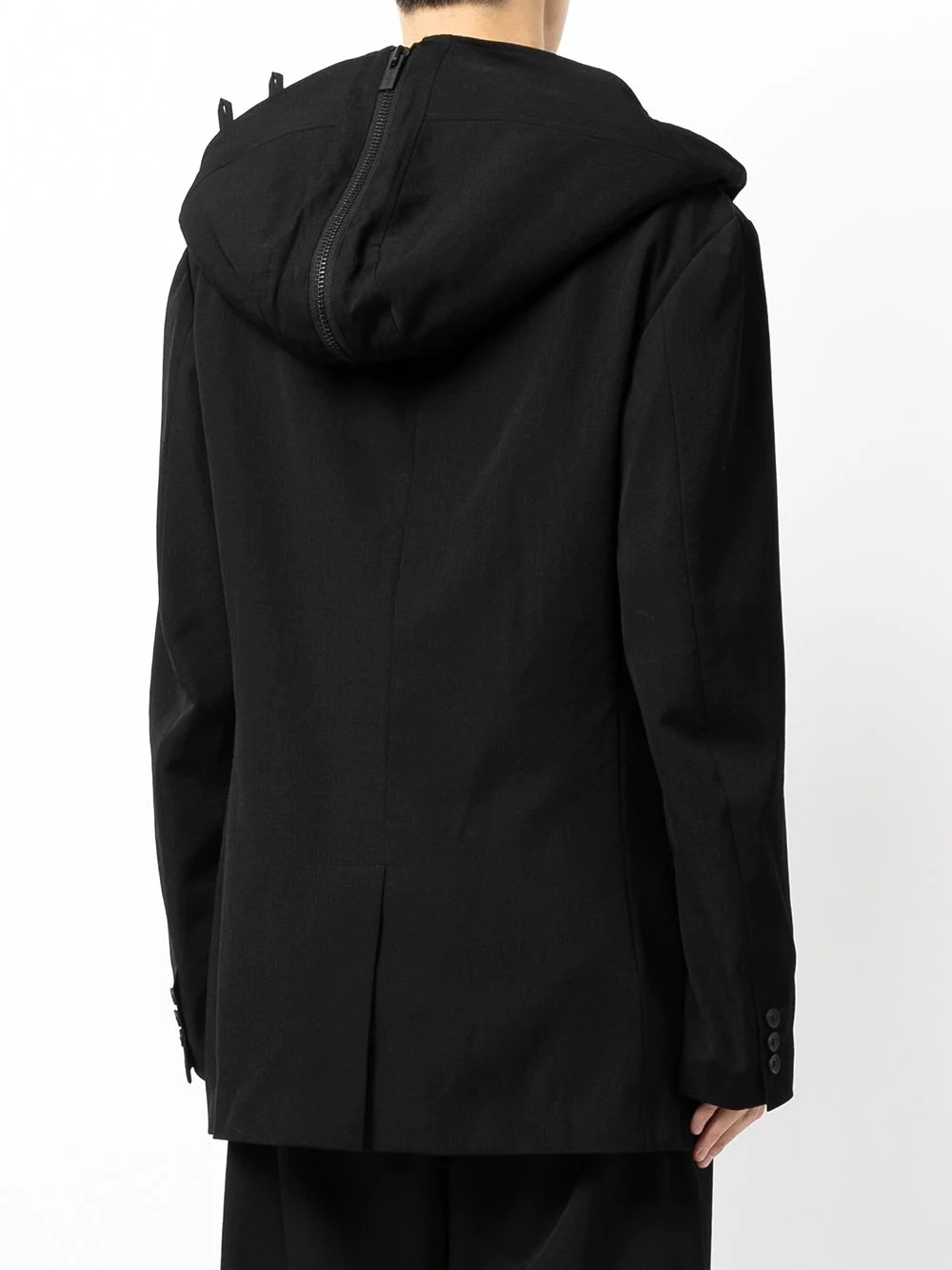 hooded button-down coat - 4