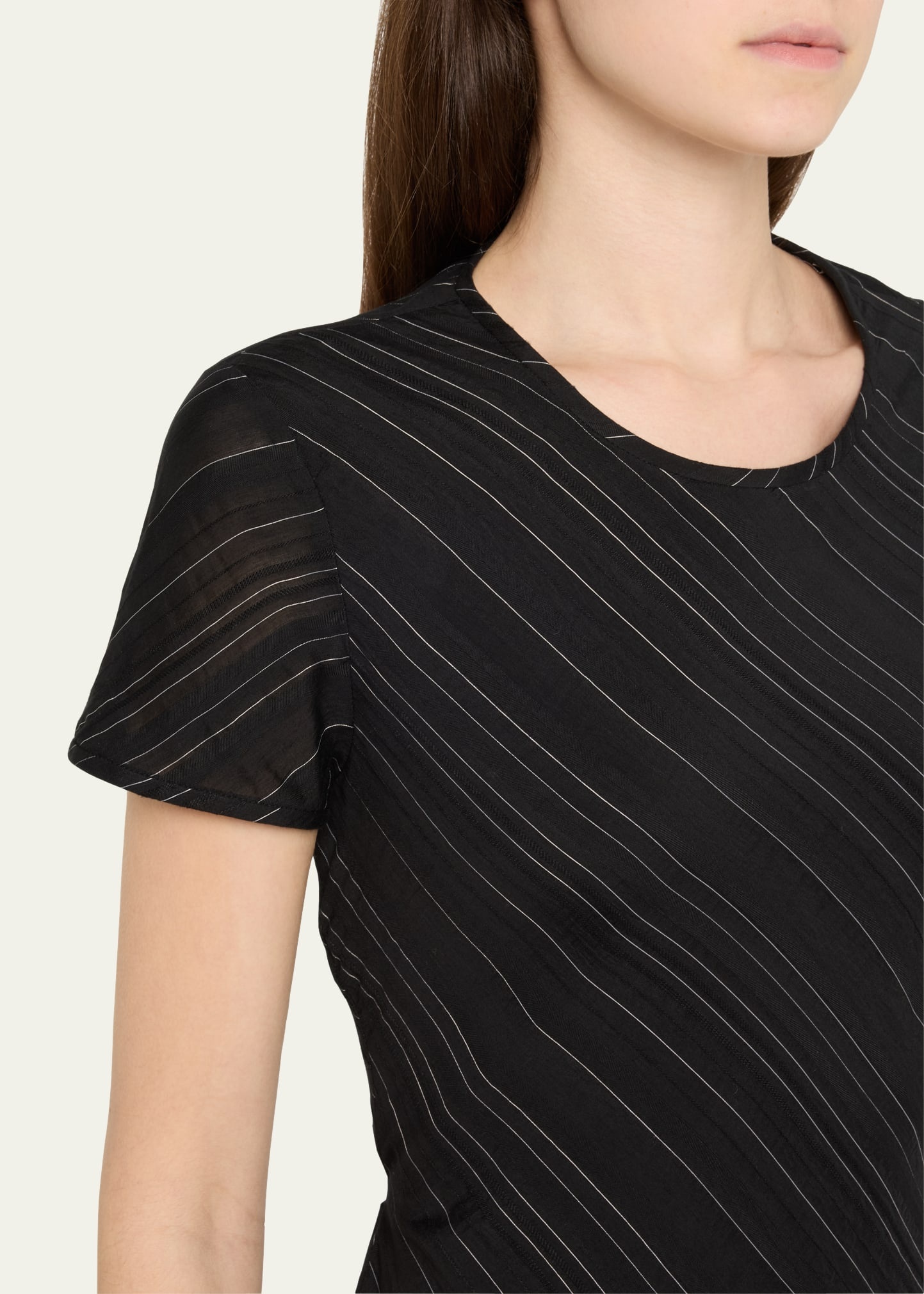 Joss Woven Stripe Short-Sleeve Maxi Dress - 5