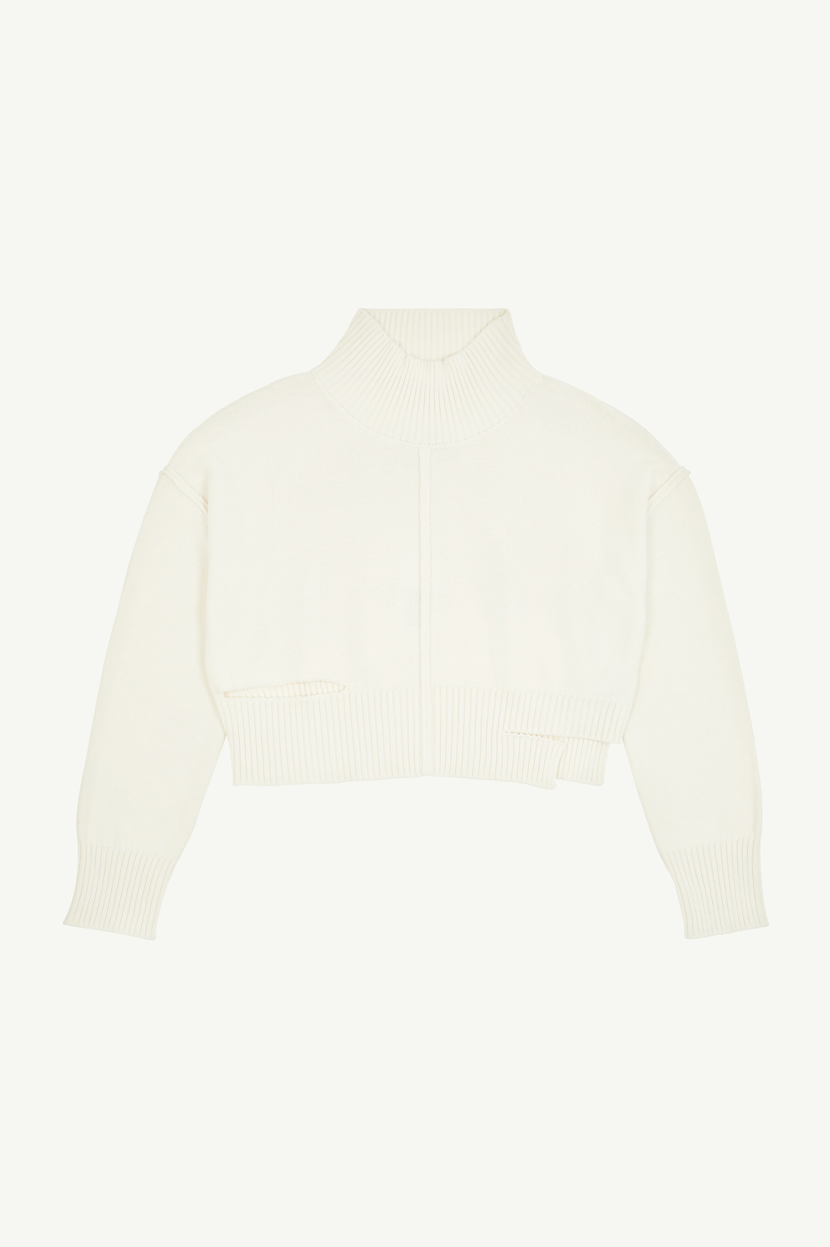 Gauge Off-White Boxy Distressed Jumper - 1