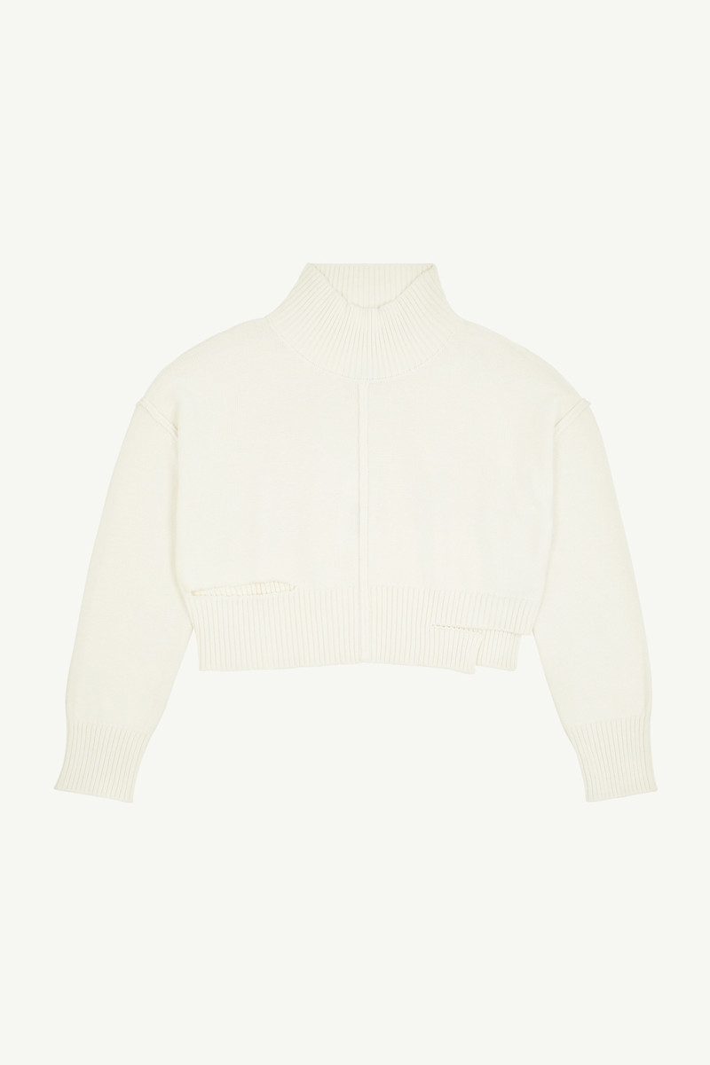 Gauge Off-White Boxy Distressed Jumper 1