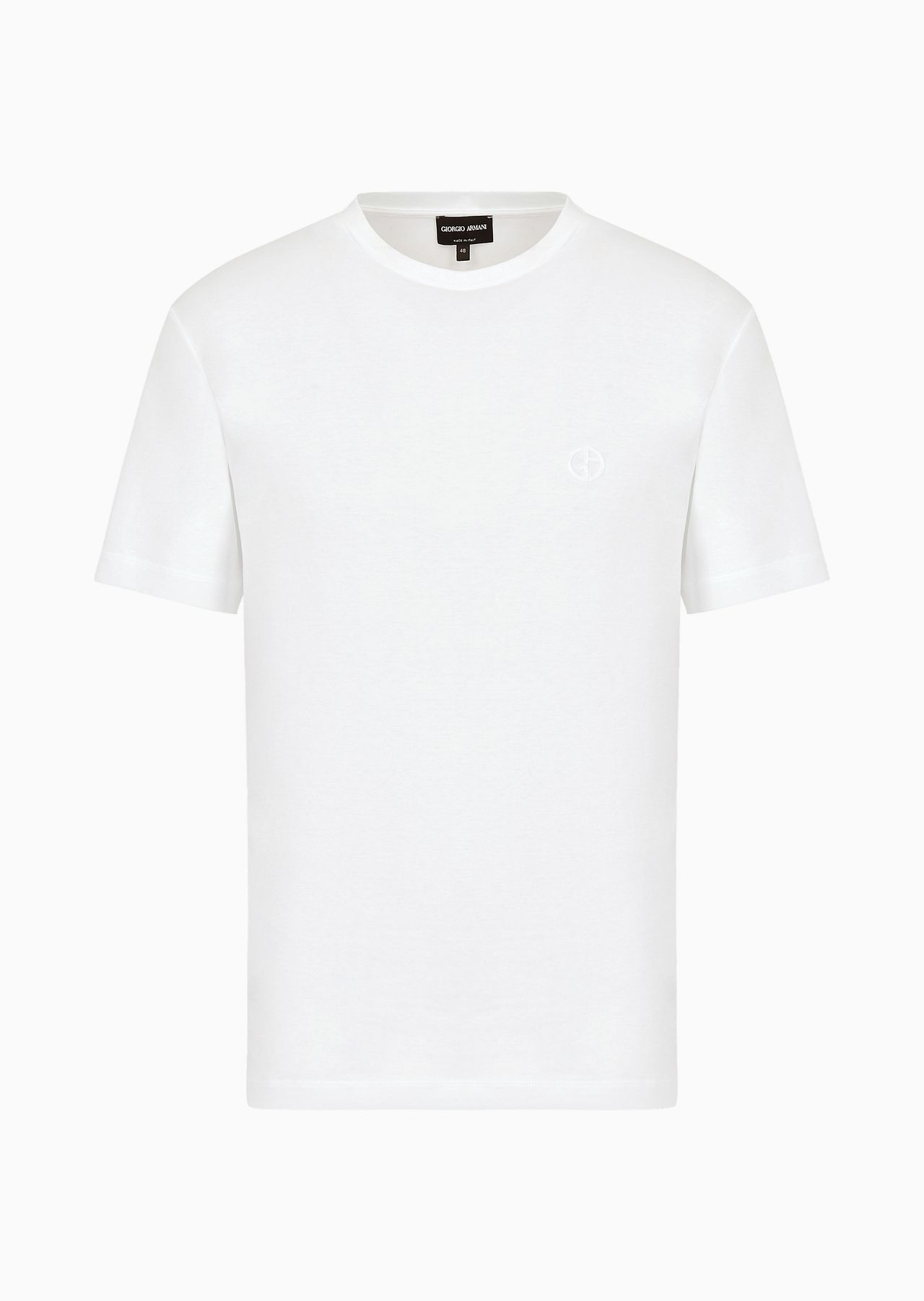 Cotton-interlock T-shirt with embroidered logo - 1