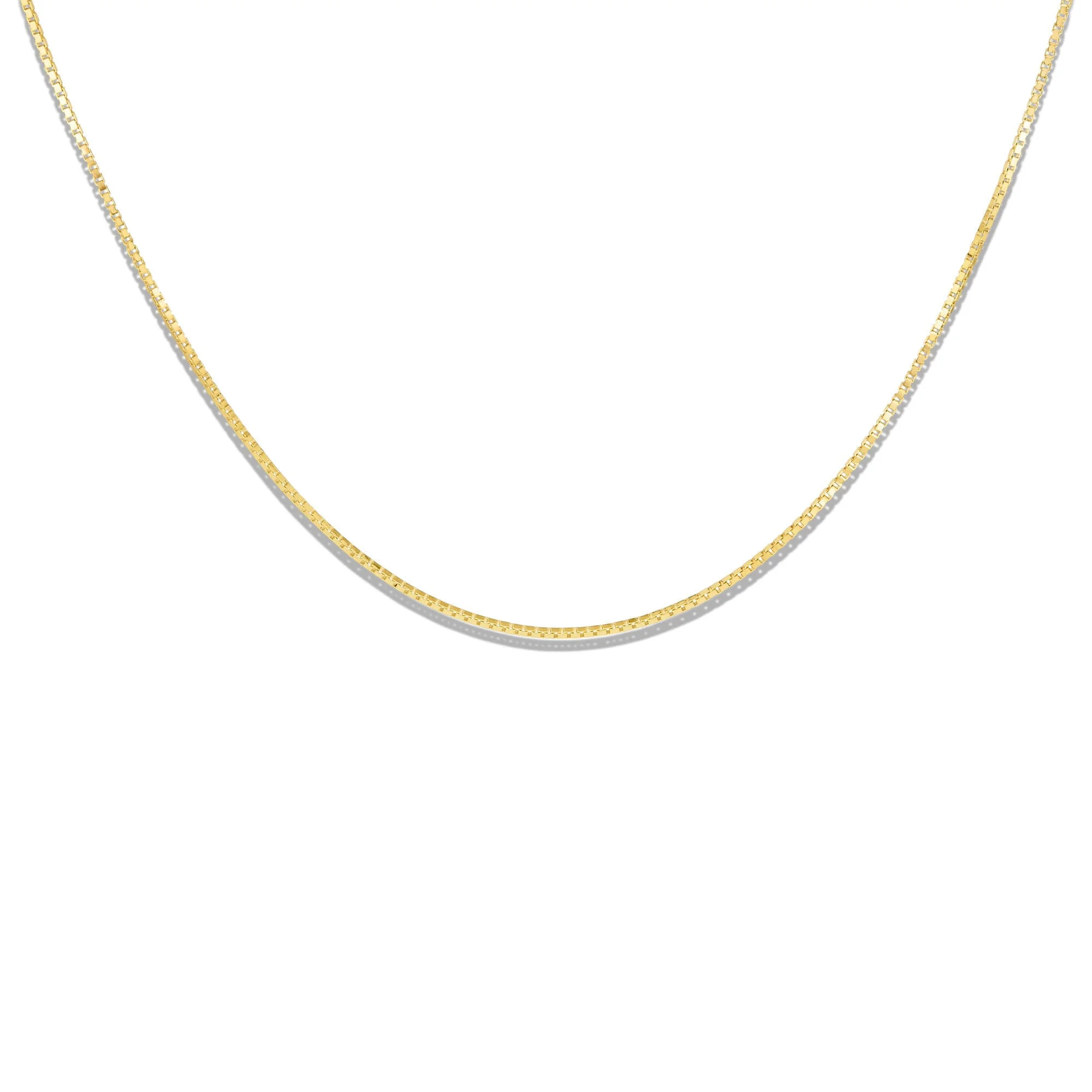 Gold Diamond Cut Box Chain - 1