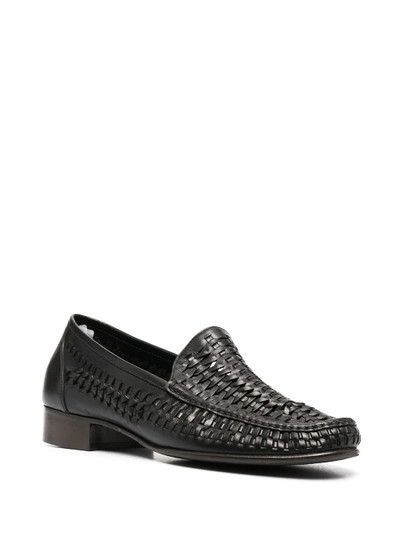 SAINT LAURENT woven-detail loafers outlook