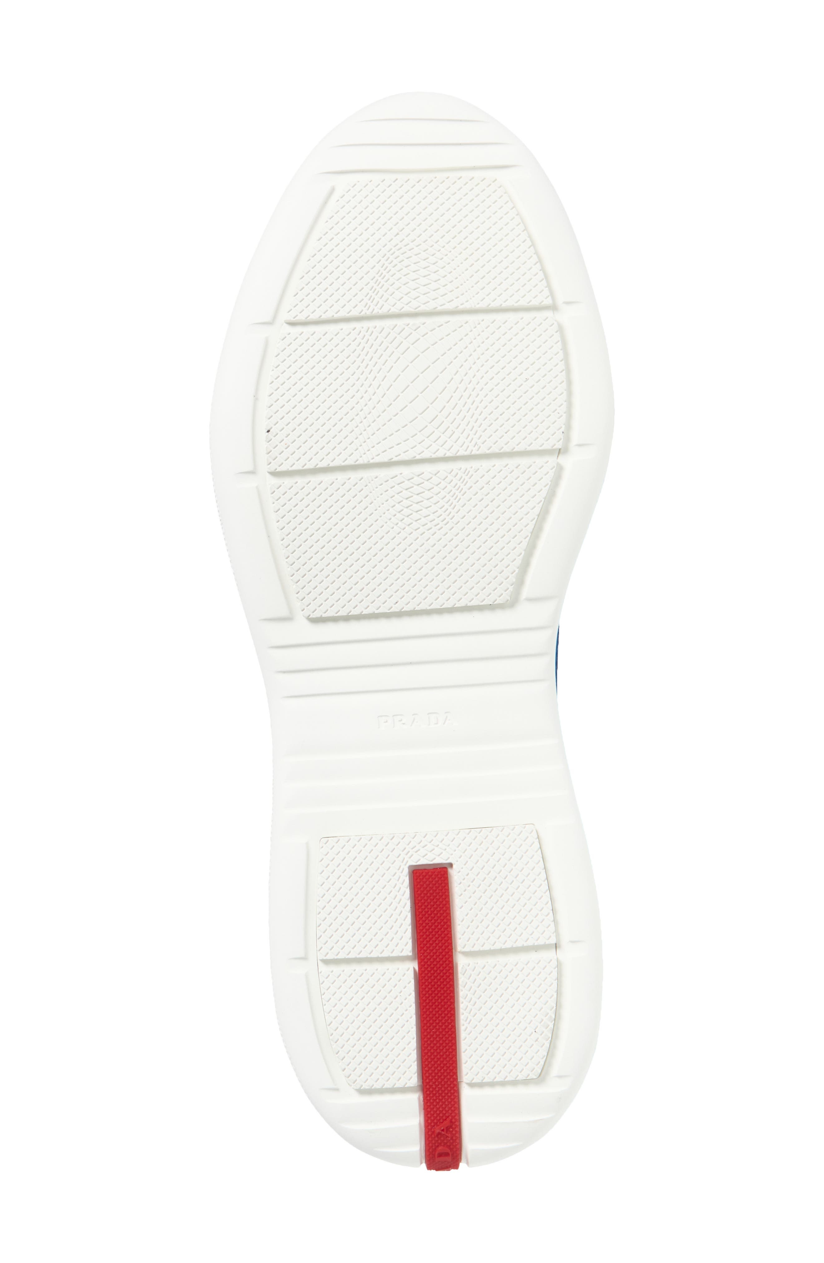 Prada America's Cup Vernice Bike Low Top Sneaker in Cina/Argento at Nordstrom - 6