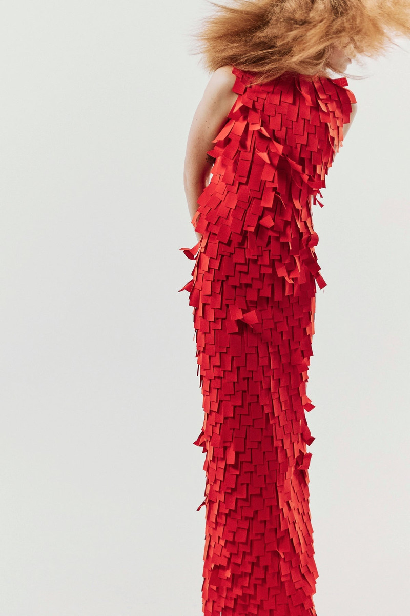 MULTI RECTANGLE SKIRT RED PRE-ORDER 12