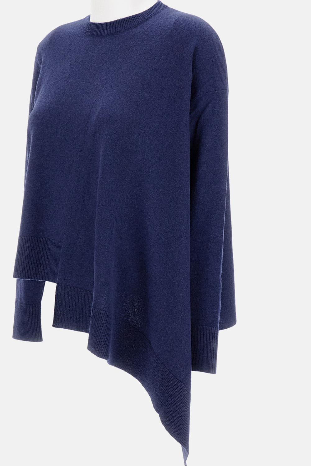 Asymmetric Crewneck Sweater - 5