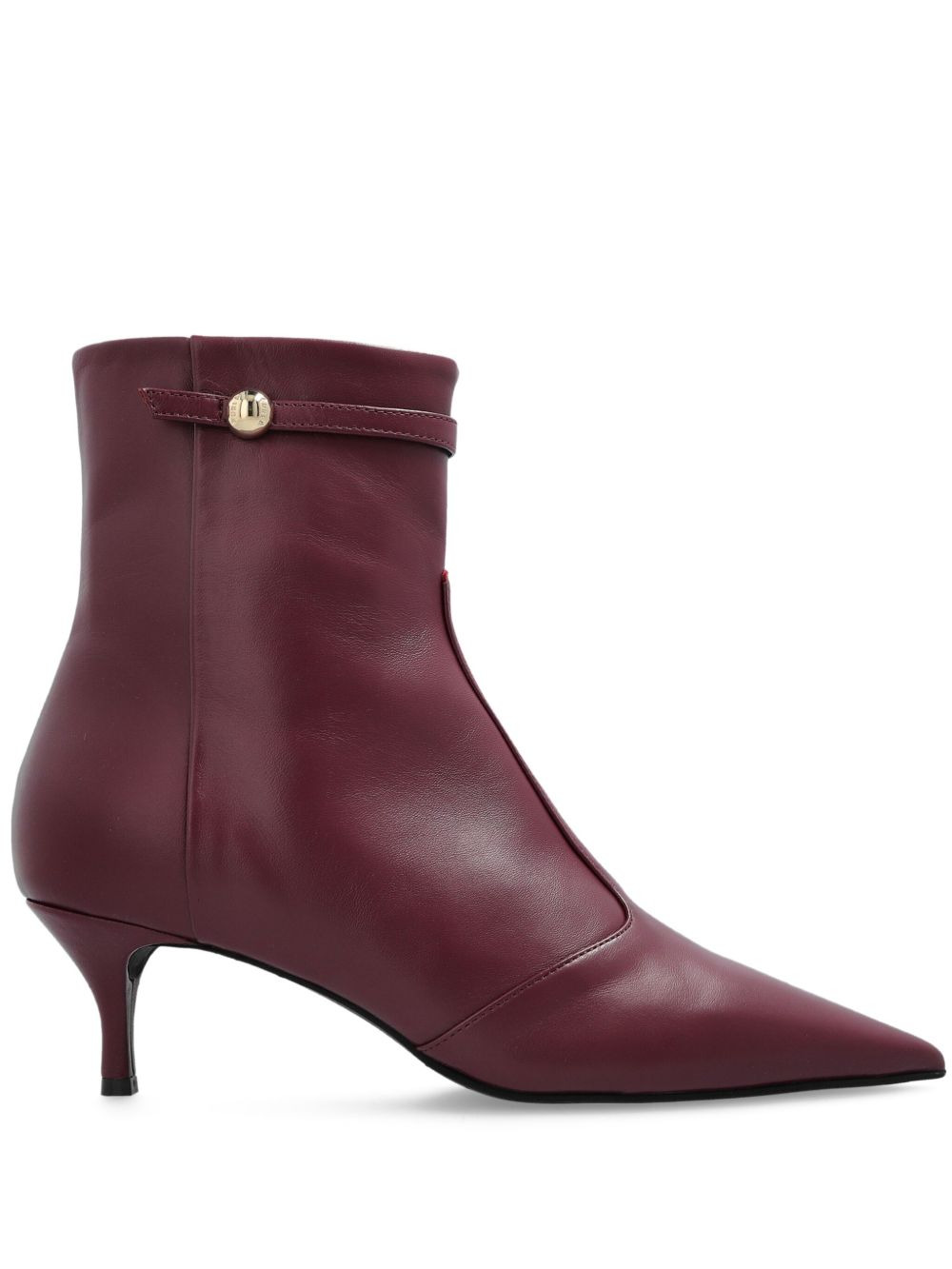 60mm leather heeled boots - 1