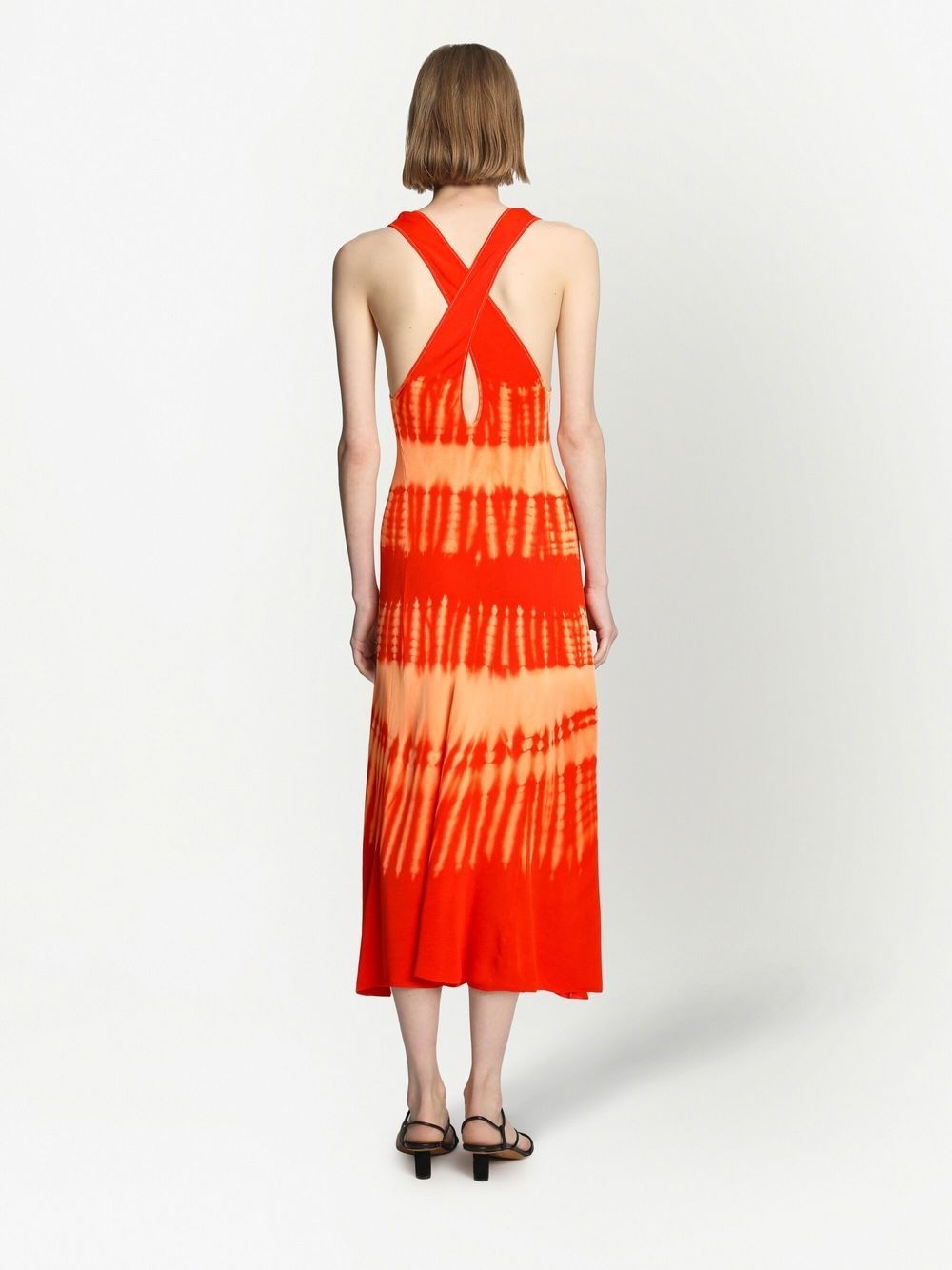 tie-dye print knitted dress - 4