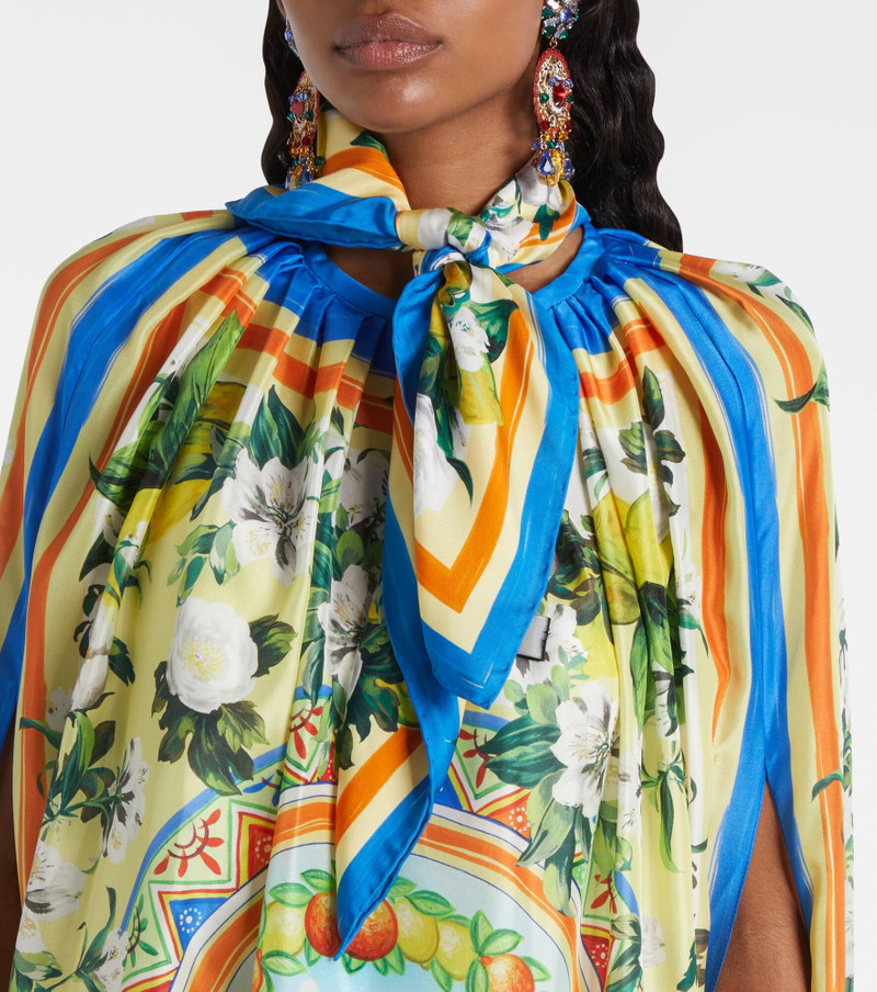 Dolce & Gabbana Printed silk twill scarf outlook