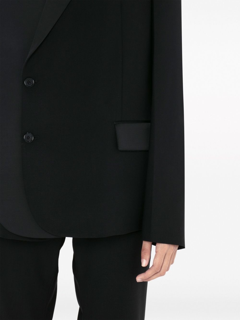panelled double-breasted blazer - 5