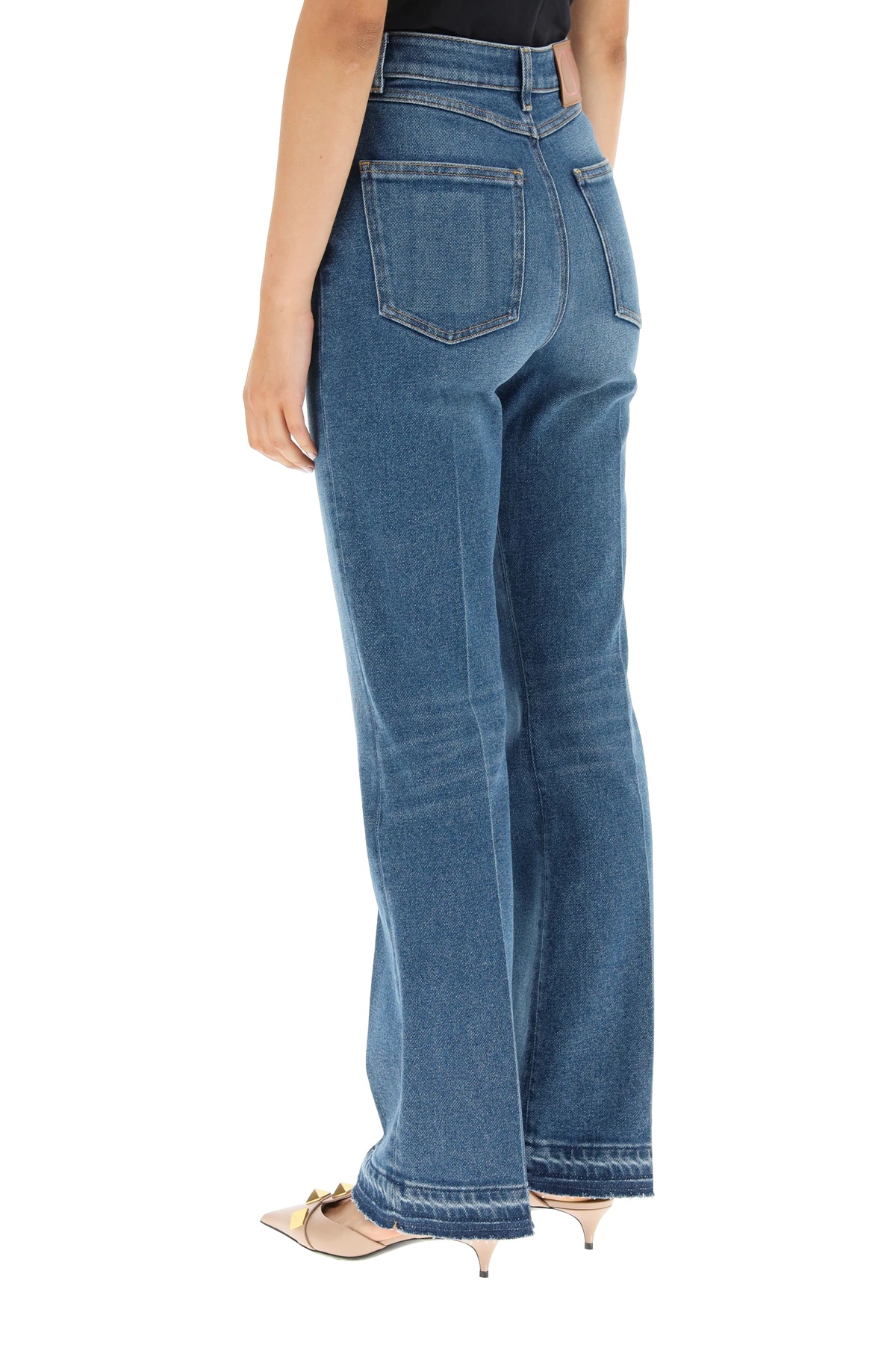 HIGH WAISTED FLARE JEANS - 4