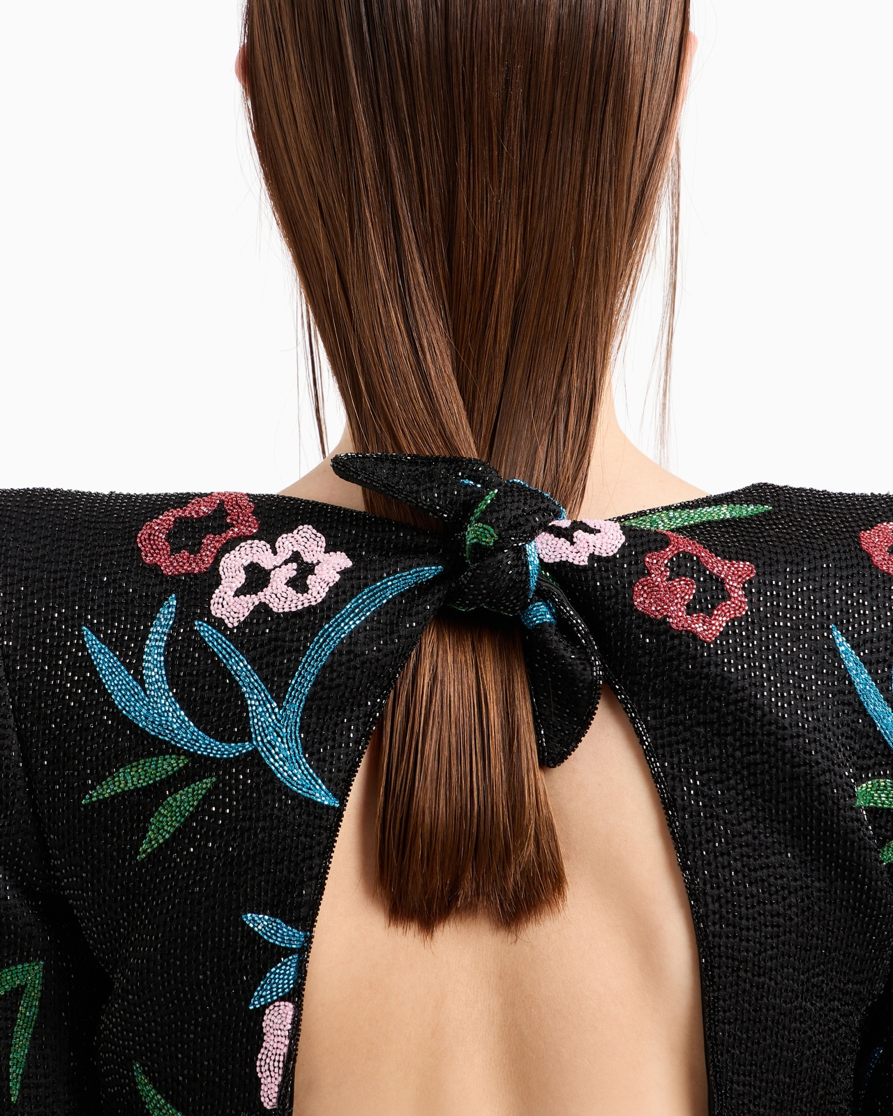 SILK-ORGANZA JACKET WITH FLORAL EMBROIDERY - 5