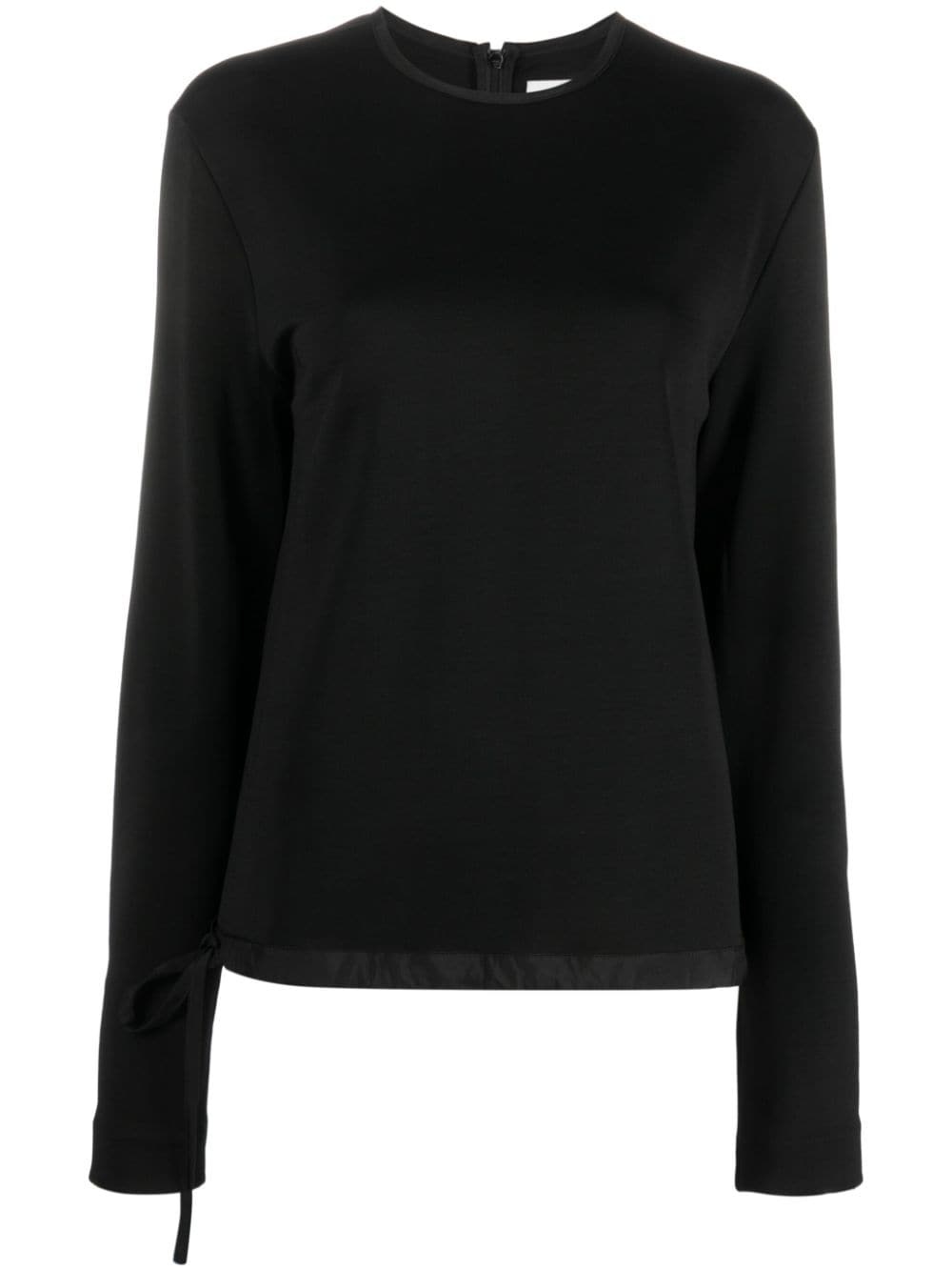 zip-up extra-long sleeve sweatshirt - 1