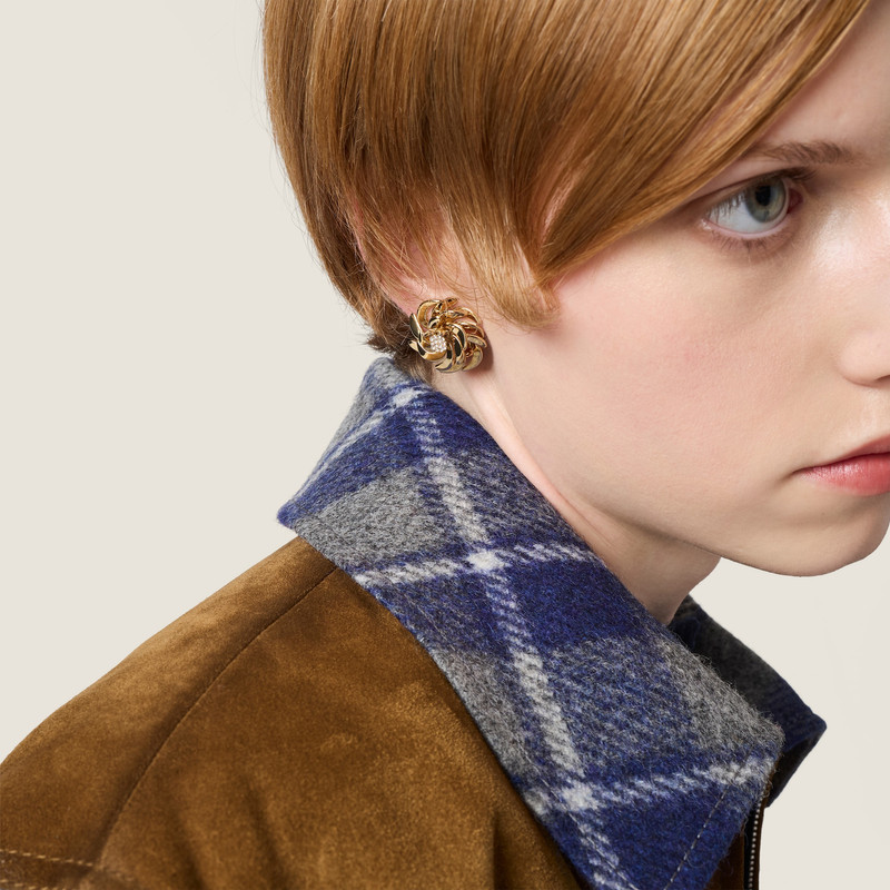 Miu Miu Metal earrings with crystals outlook