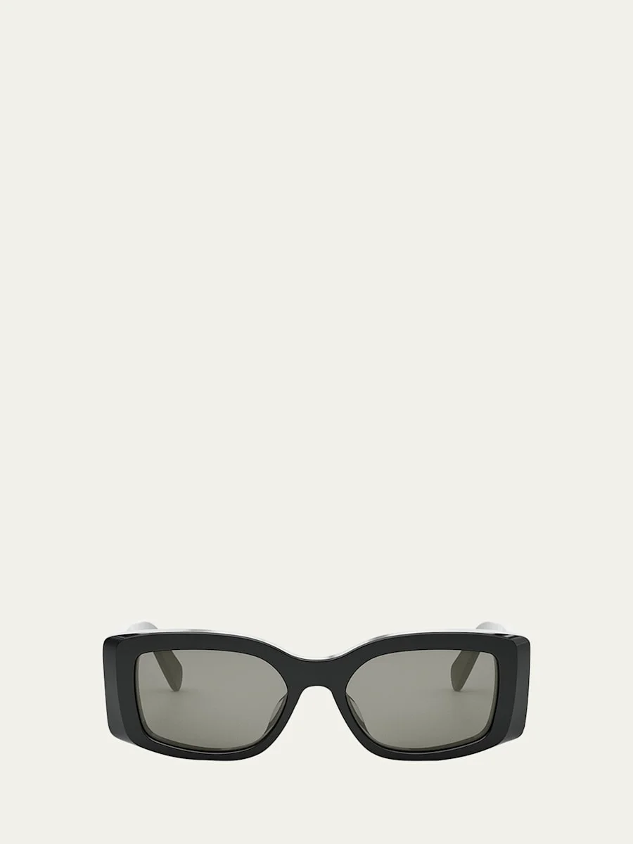 Men's Triomphe Rectangular Acetate Sunglasses - 1