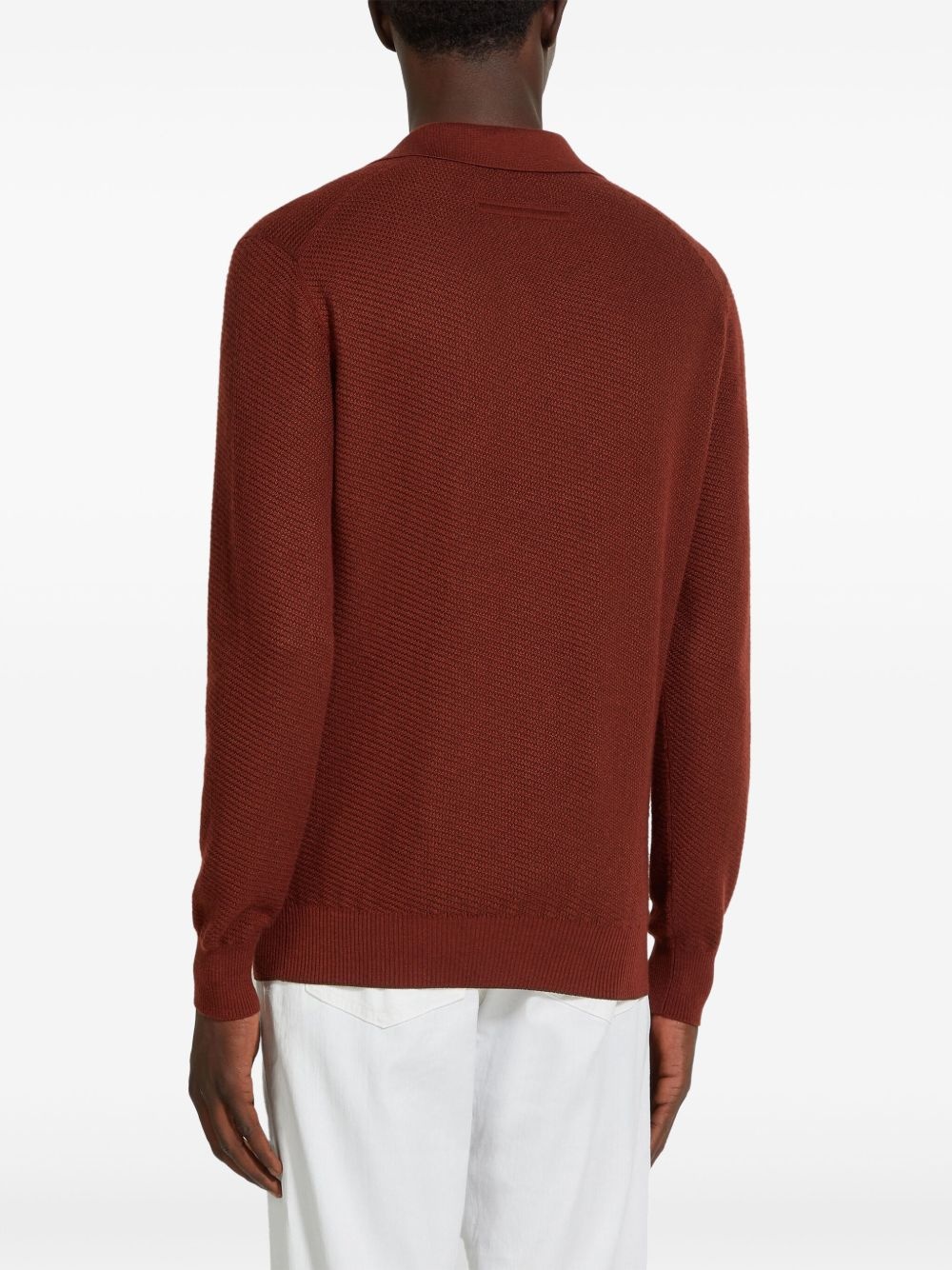 knitted polo shirt - 3