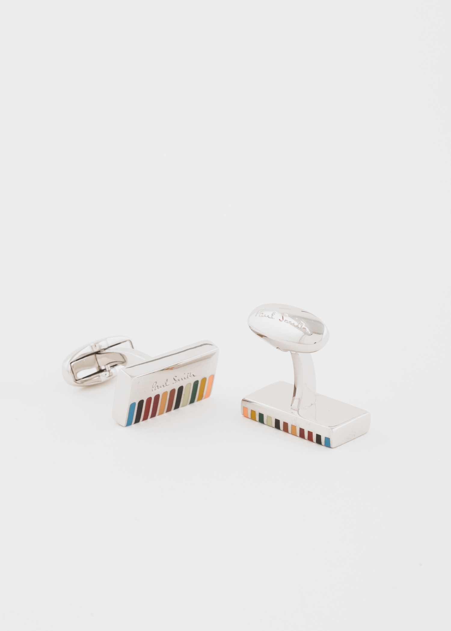 'Signature Stripe Logo' Cufflinks - 2