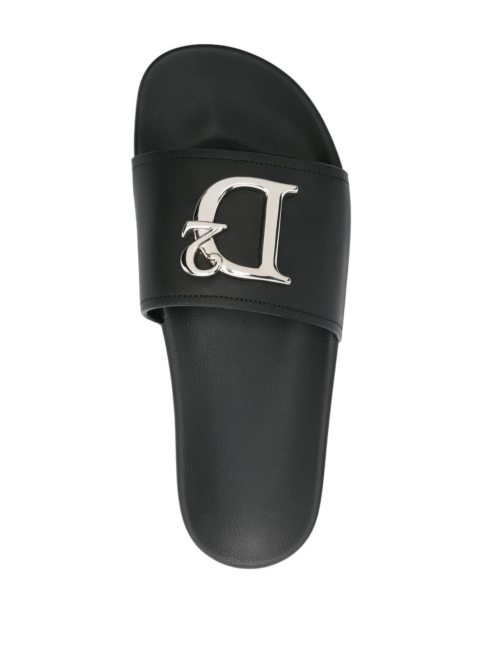 logo-plaque open-toe slides - 4