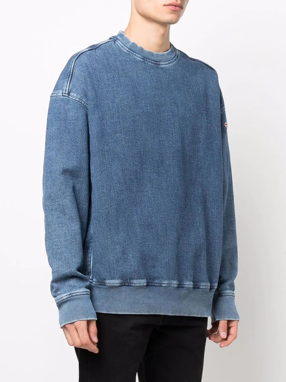 D-Krib track denim sweatshirt - 3