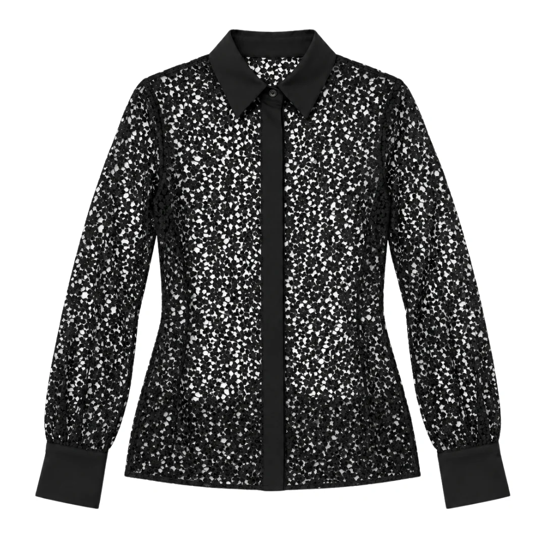 SLIM LACE SHIRT - 1