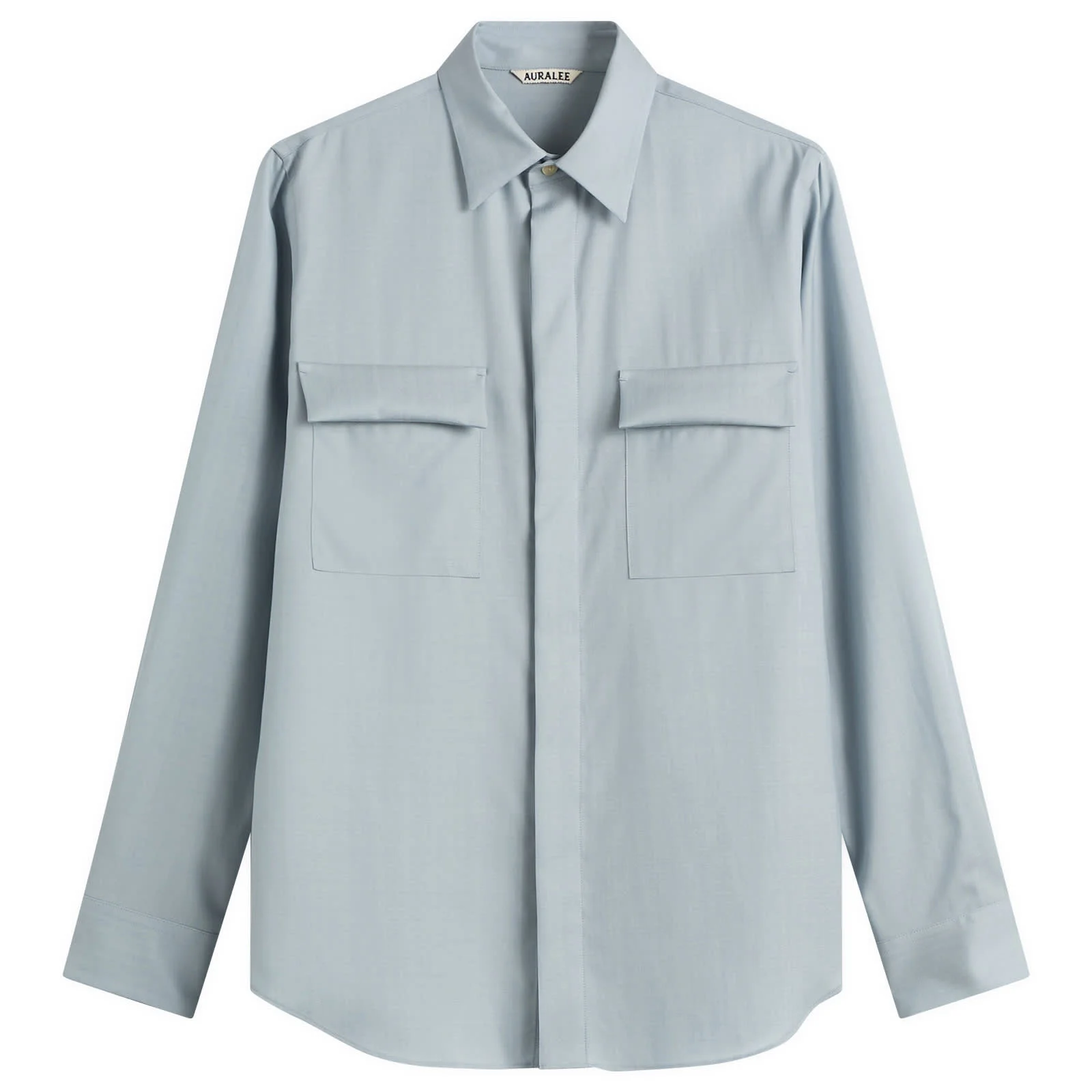 Auralee Wool Herringbone Overshirt - 1