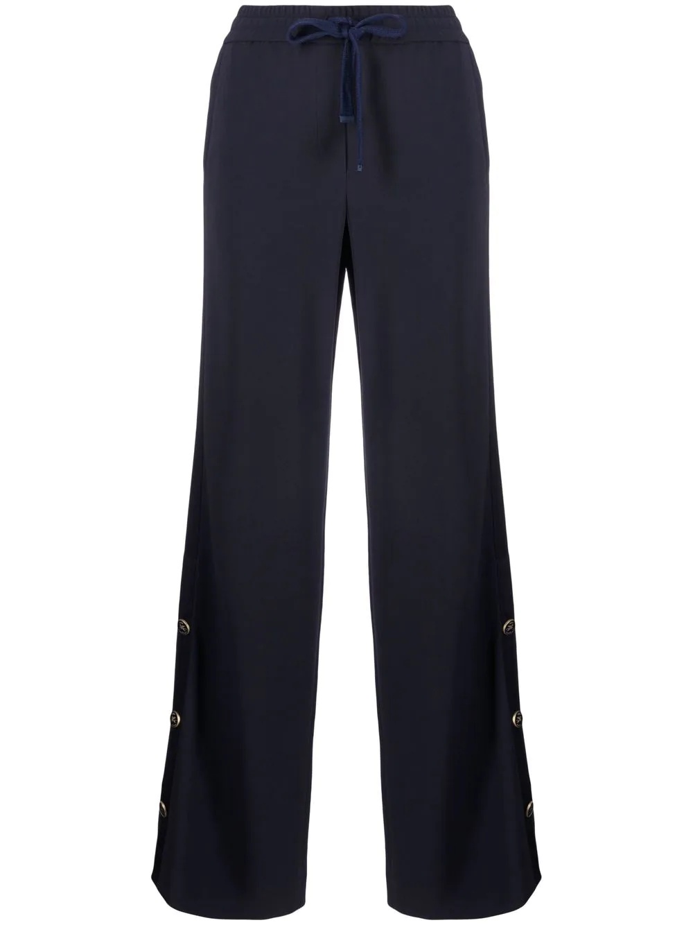 wide-leg drawstring trousers - 1