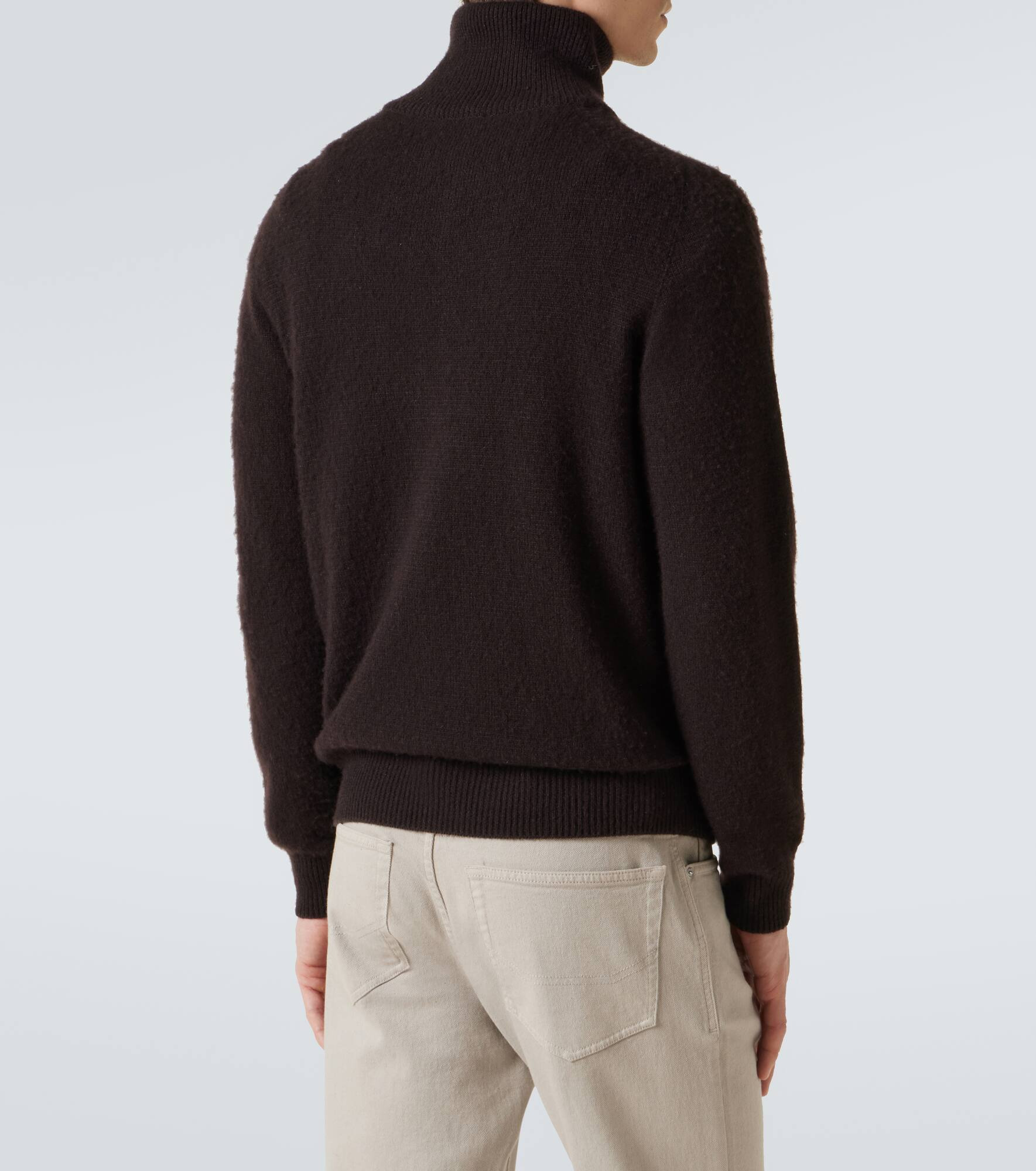Wool and silk half-zip sweater - 4