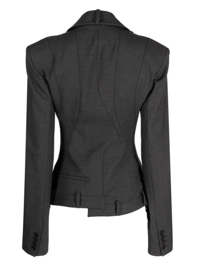 Monse panelled wool single-breasted blazer outlook