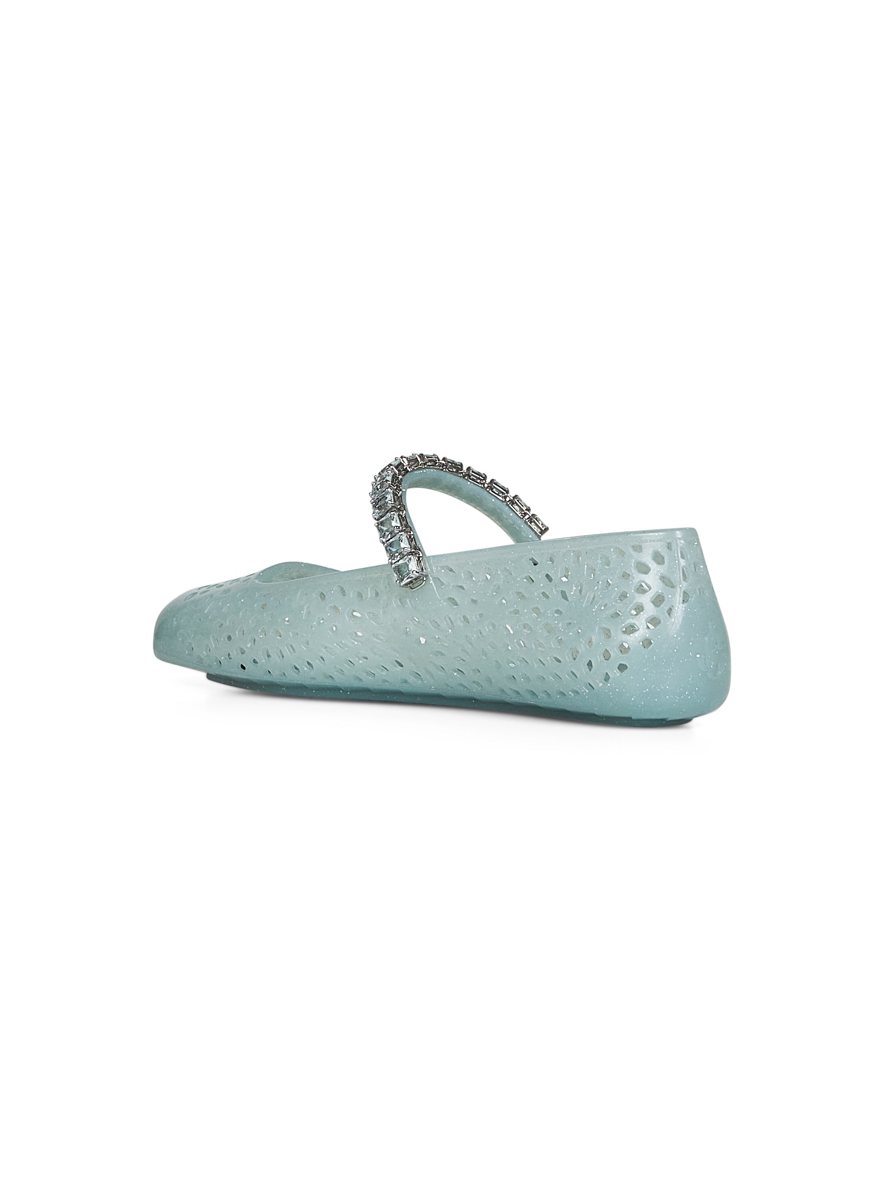 Light green Jelly ballet flats with crystal - 3