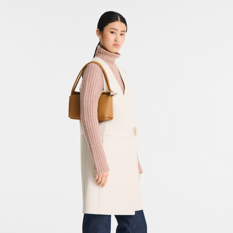 Longchamp Le Roseau Shoulder bag Walnut - Leather outlook