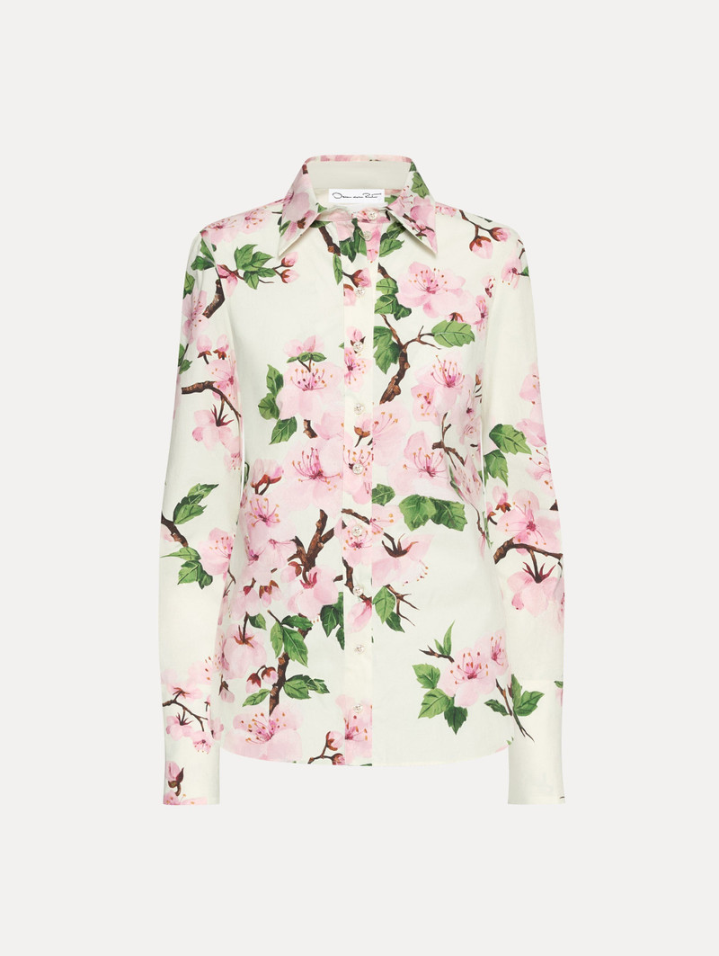 CHERRY BLOSSOM COTTON POPLIN BLOUSE 1